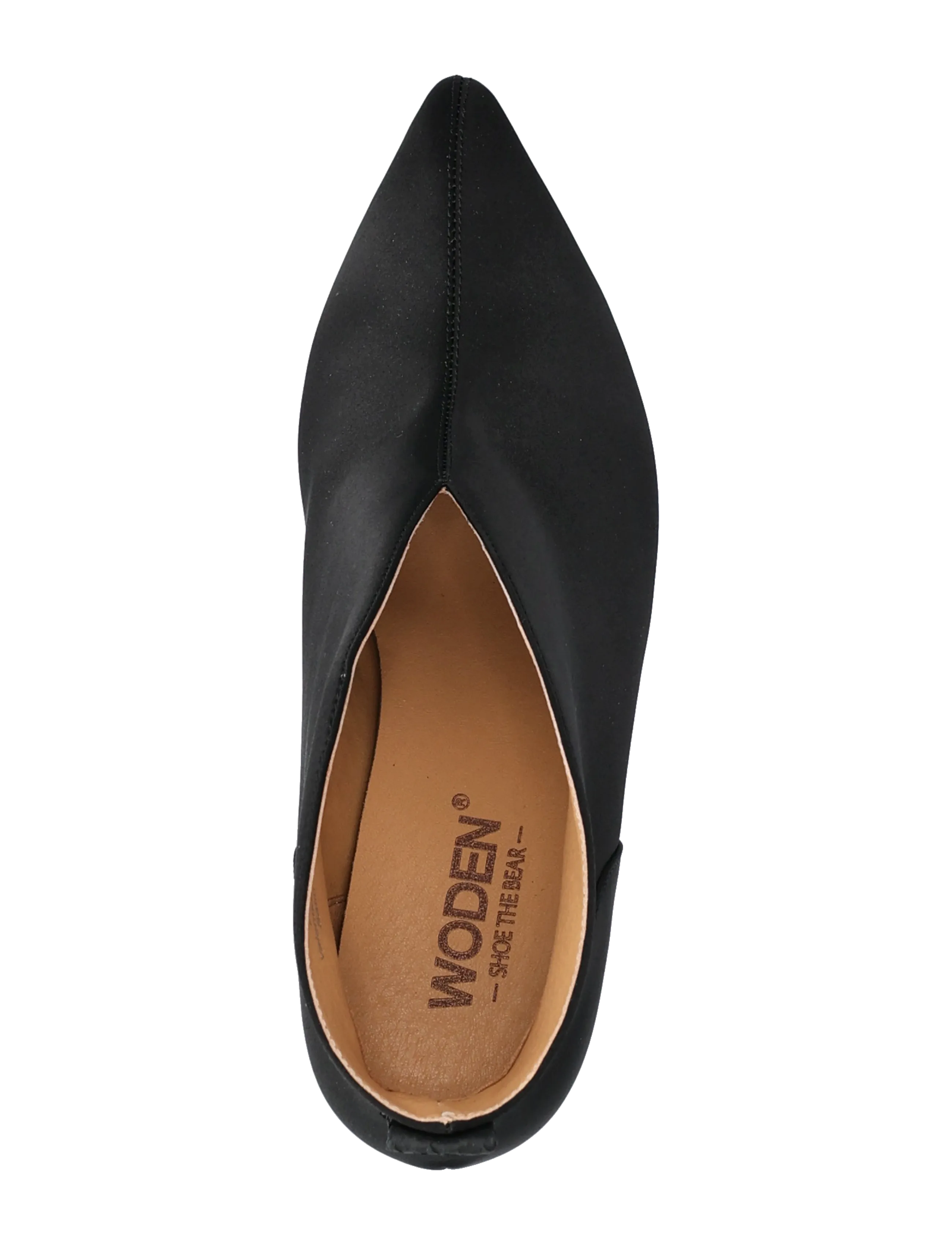 WODEN - Valentine Low Cut Satin - kontsaga kingad - black - 3
