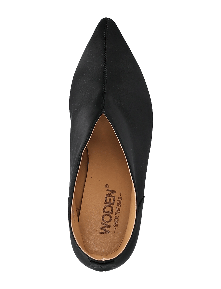 WODEN - Valentine Low Cut Satin - kontsaga kingad - black - 3