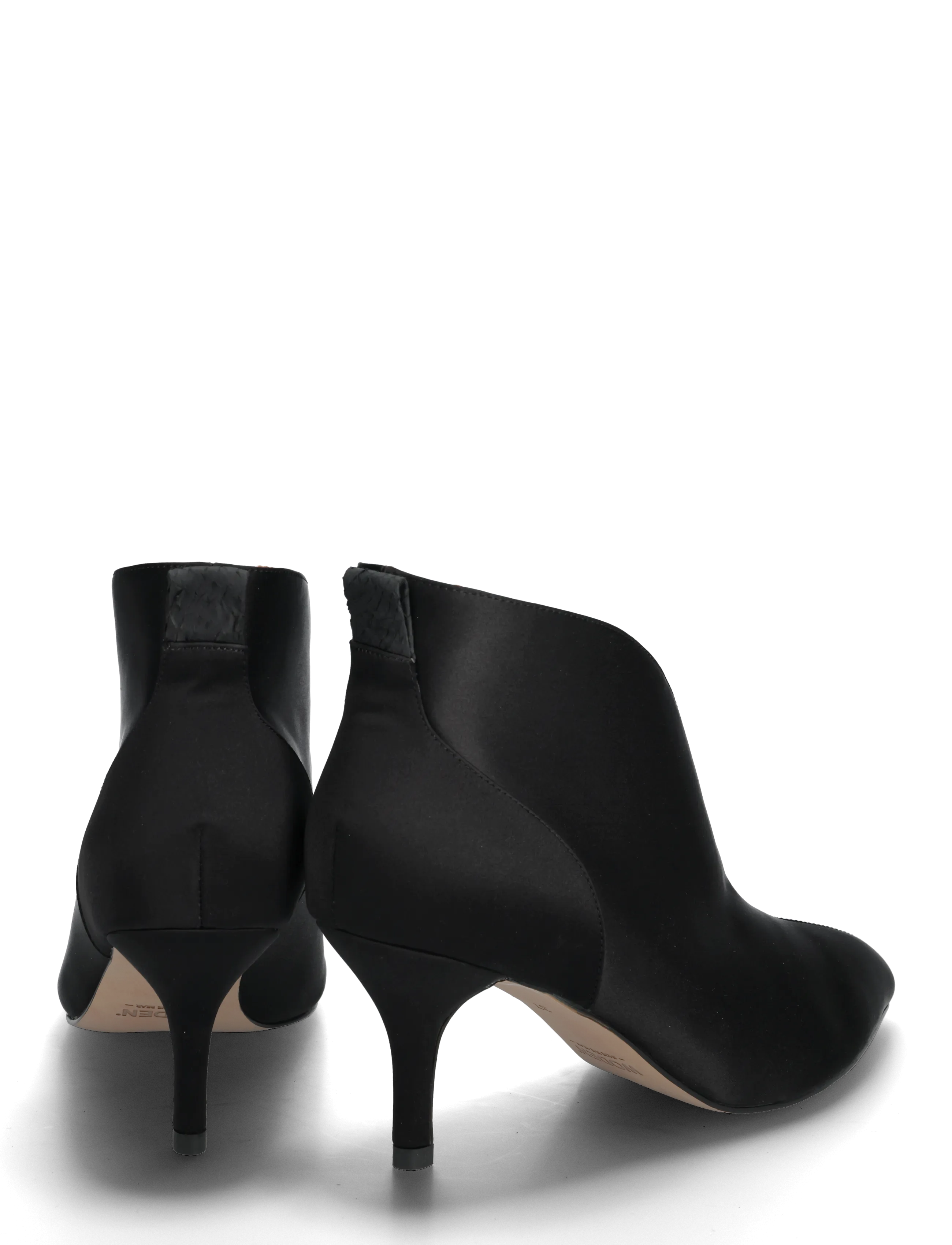 WODEN - Valentine Low Cut Satin - kontsaga kingad - black - 4