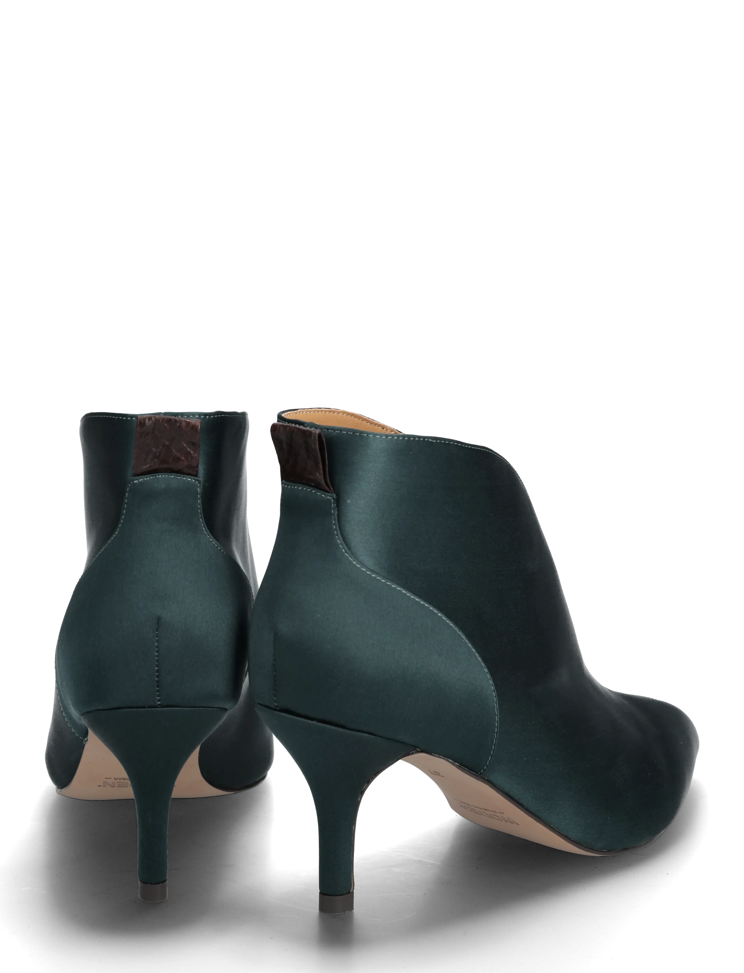 WODEN - Valentine Low Cut Satin - pumps - dark forest - 4