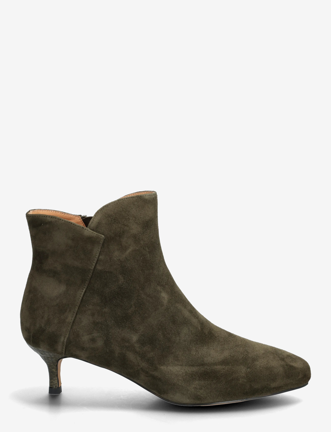 WODEN - Saga Zip S - høj hæl - khaki - 1