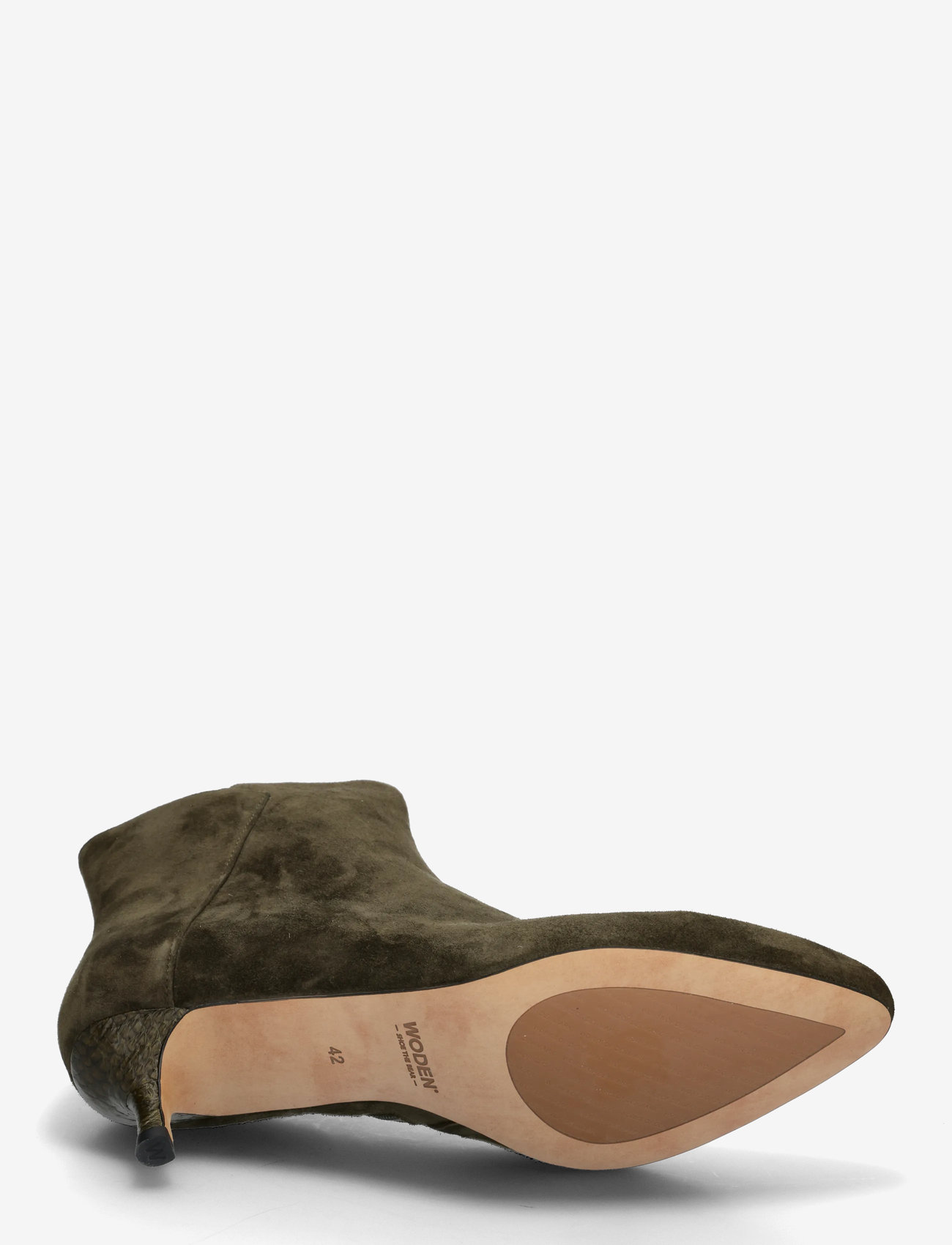 WODEN - Saga Zip S - høj hæl - khaki - 4