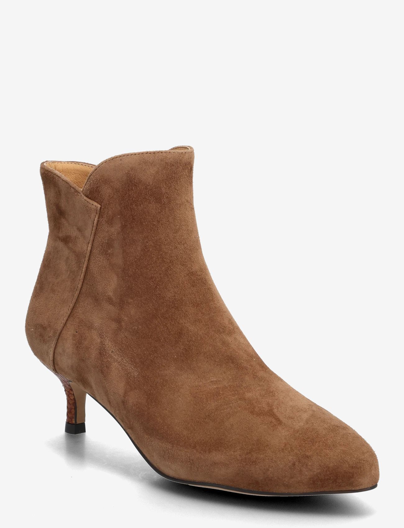 WODEN - Saga Zip S - heeled ankle boots - tan - 0