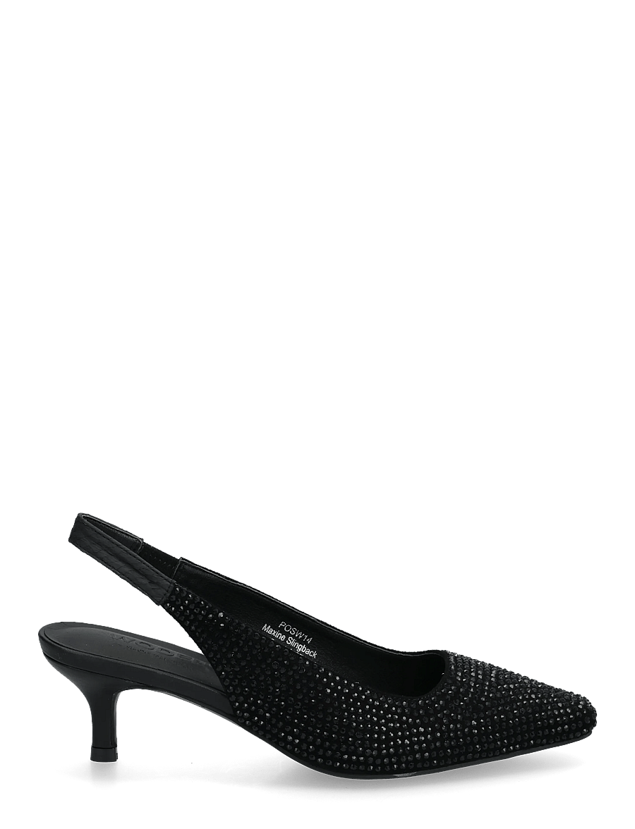 WODEN - Maxine Slingback Crystal - högklackade slingbacks - black/black - 1