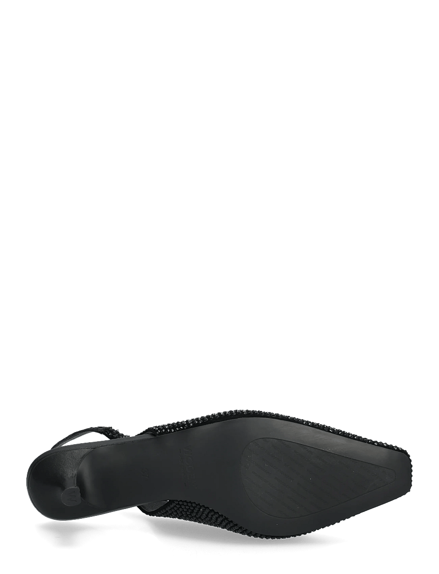 WODEN - Maxine Slingback Crystal - högklackade slingbacks - black/black - 4