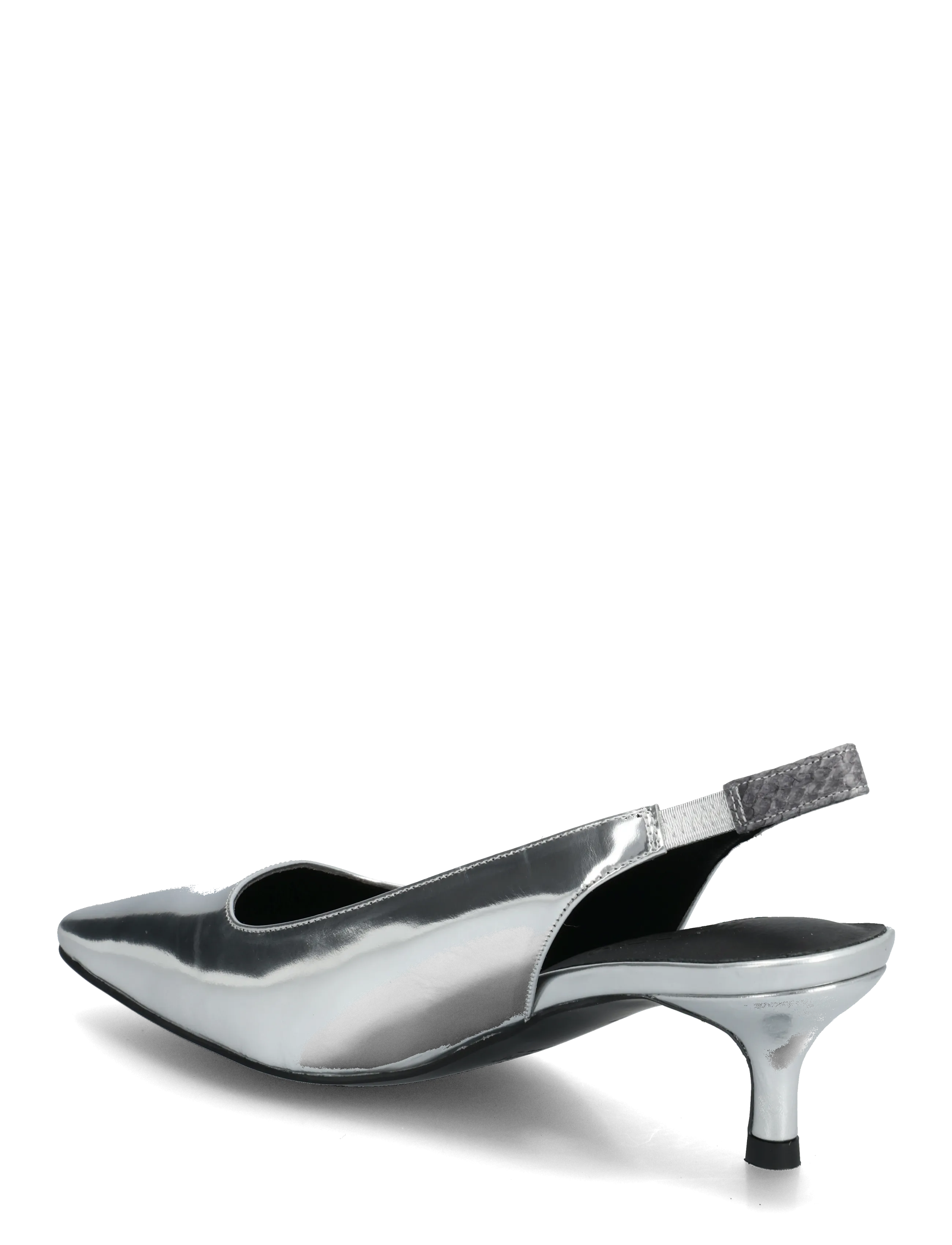 WODEN - Maxine Slingback Metallic - högklackade slingbacks - silver - 1