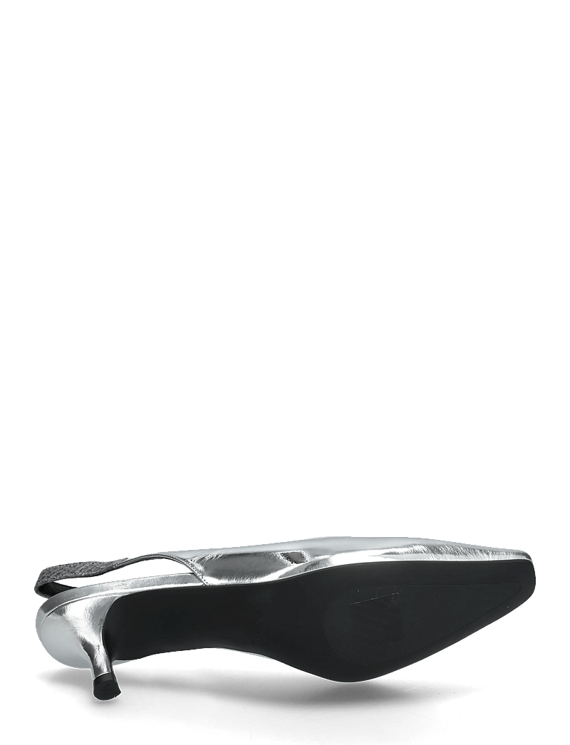 WODEN - Maxine Slingback Metallic - slingbacks med hæle - silver - 4
