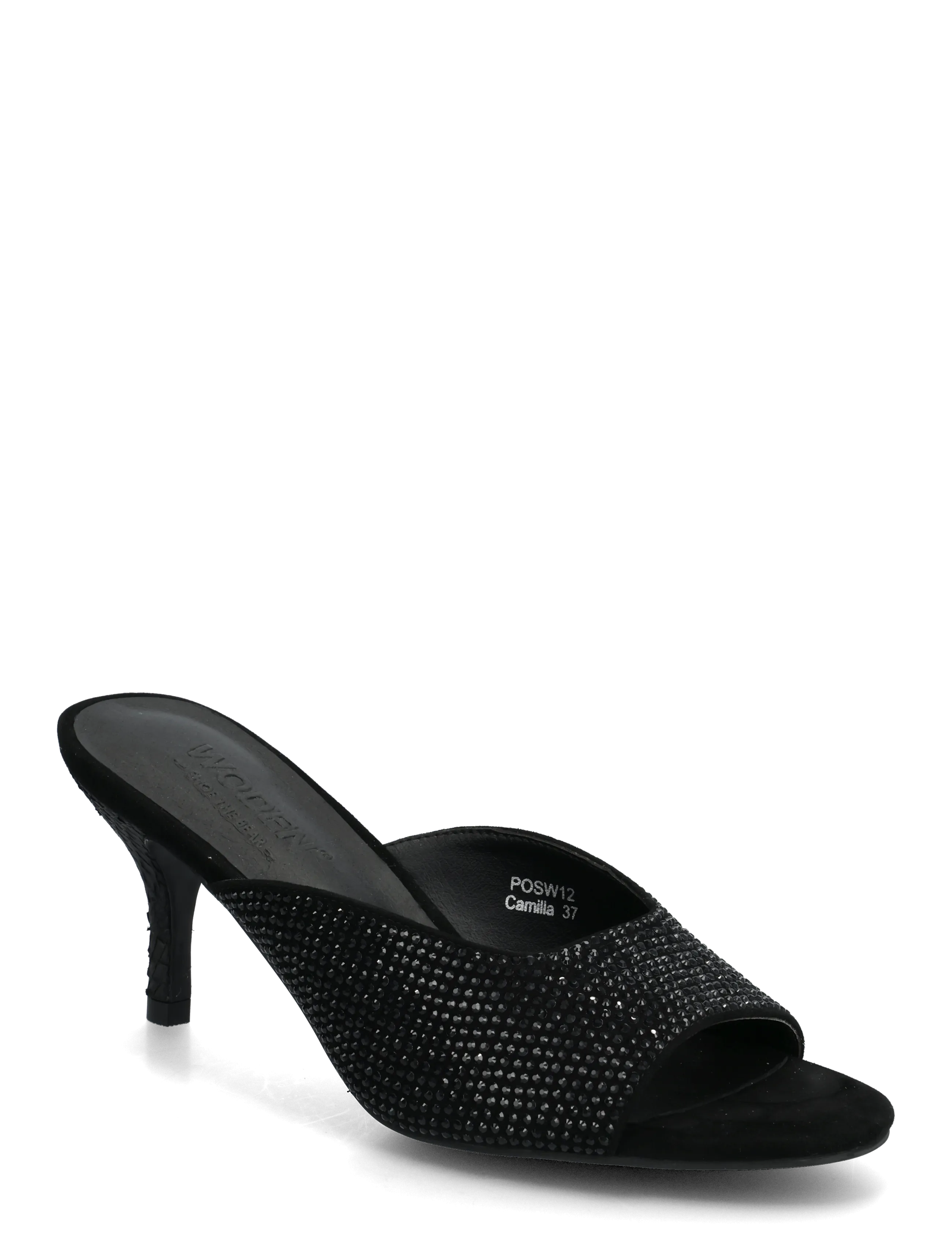 WODEN Camilla - Lahtised kontsakingad - BLACK / black