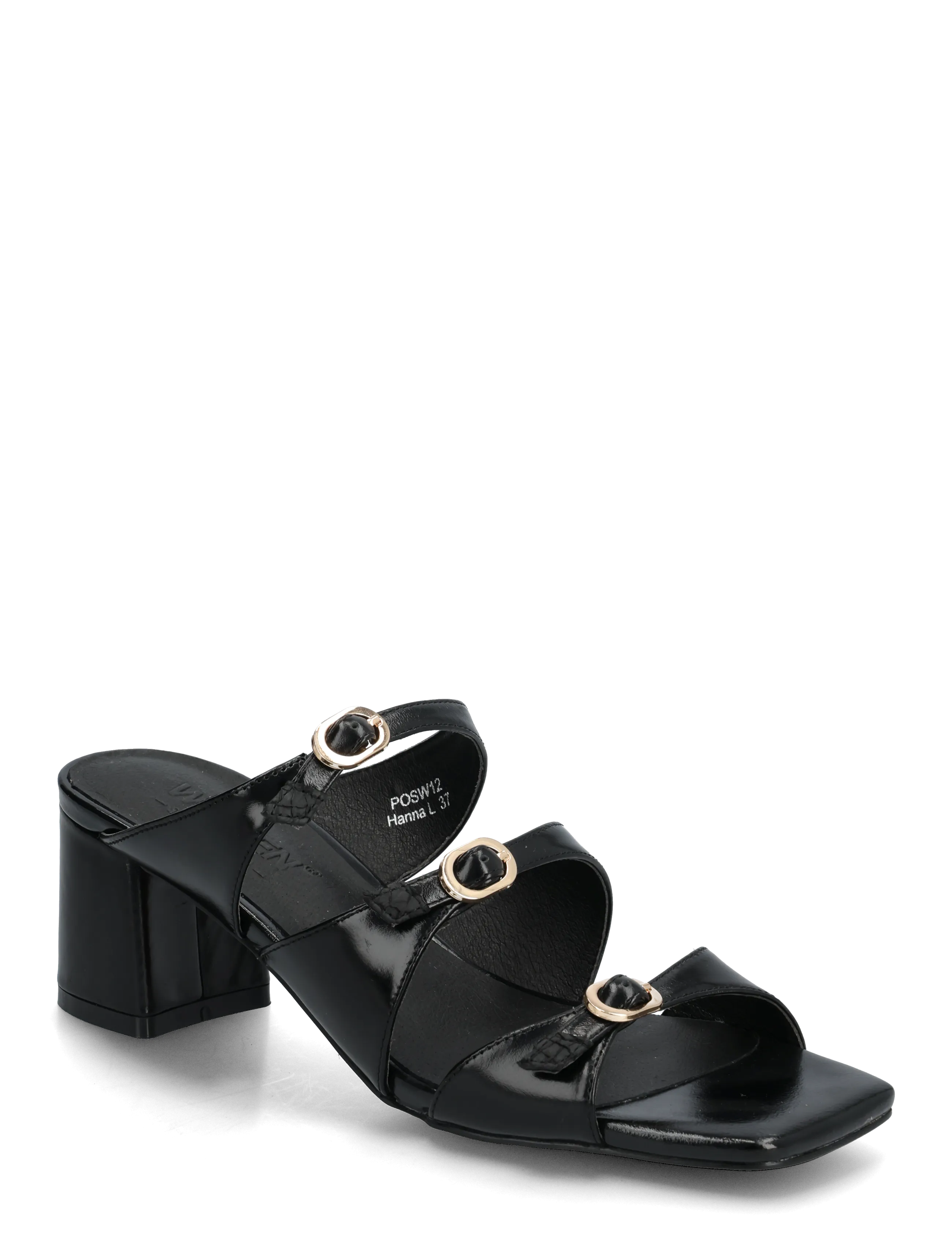 WODEN Hanna L - Pantoletten - BLACK / black