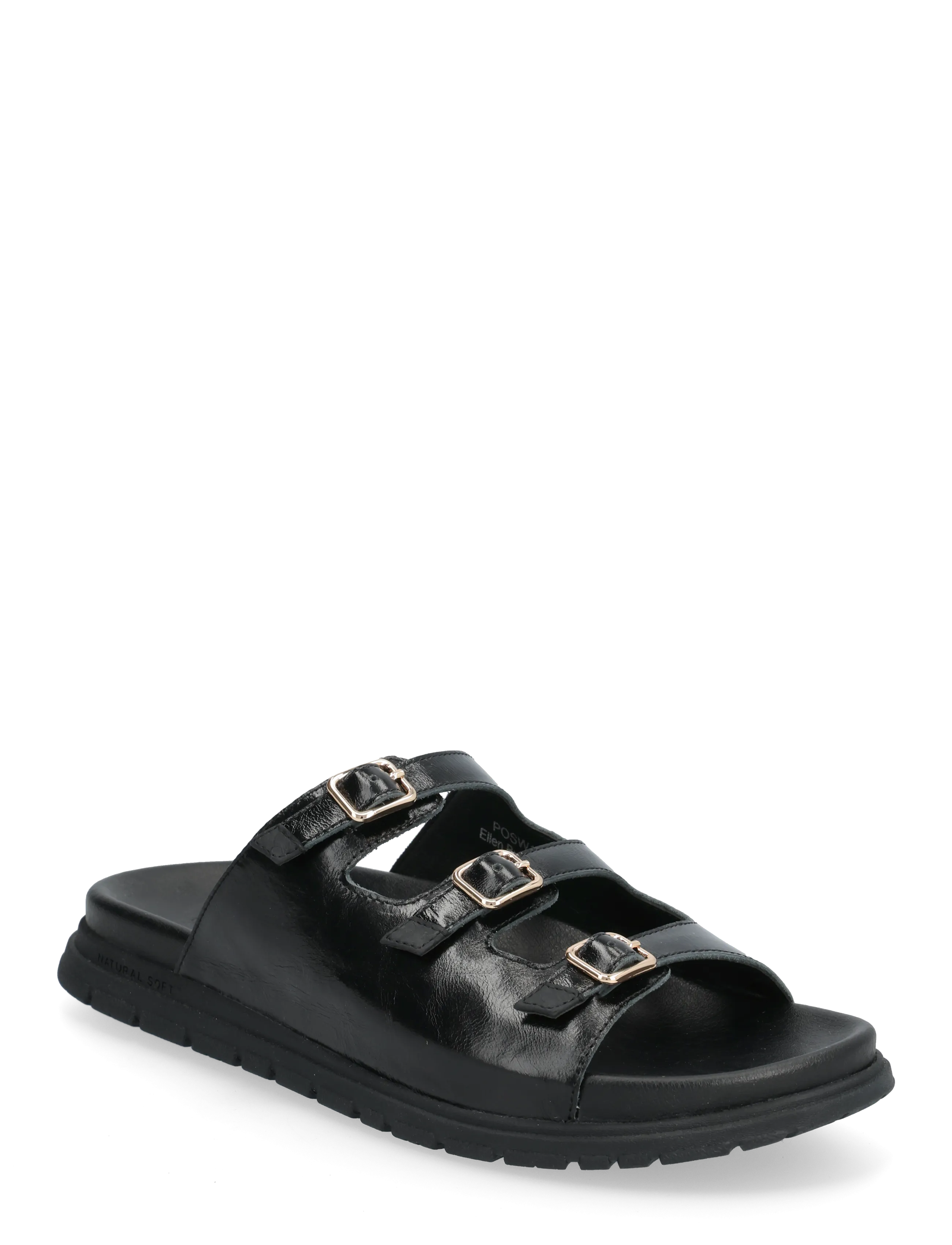 WODEN Ellen Buckle, Kvinder, Spænde Sandal, Sort, Str: 37