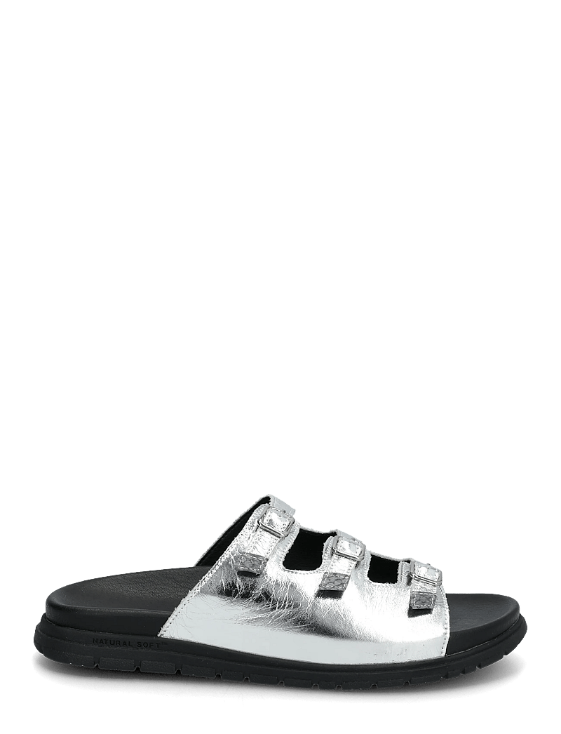 WODEN - Ellen Metallic - flade sandaler - black/silver - 1