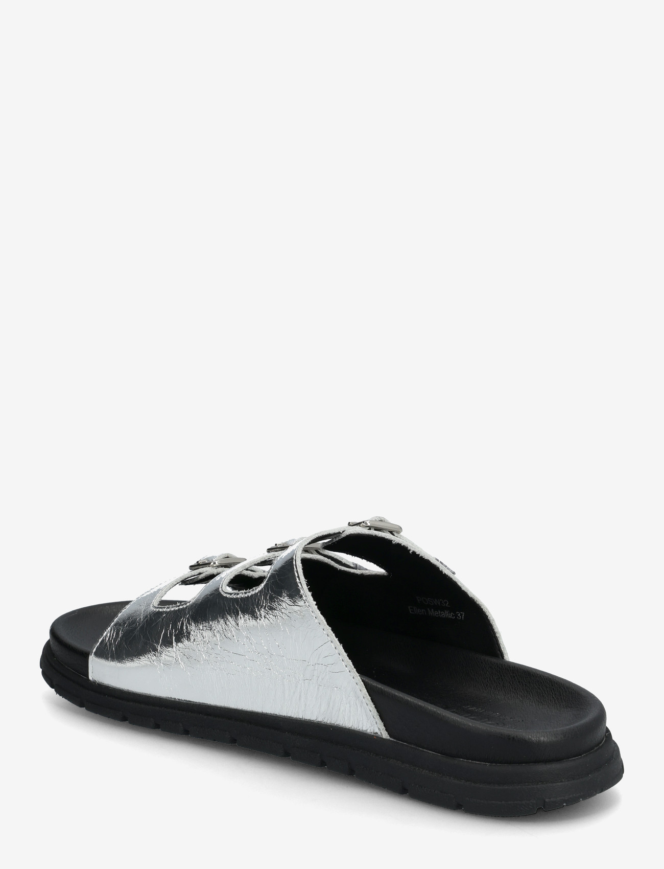 WODEN - Ellen Metallic - flade sandaler - black/silver - 2
