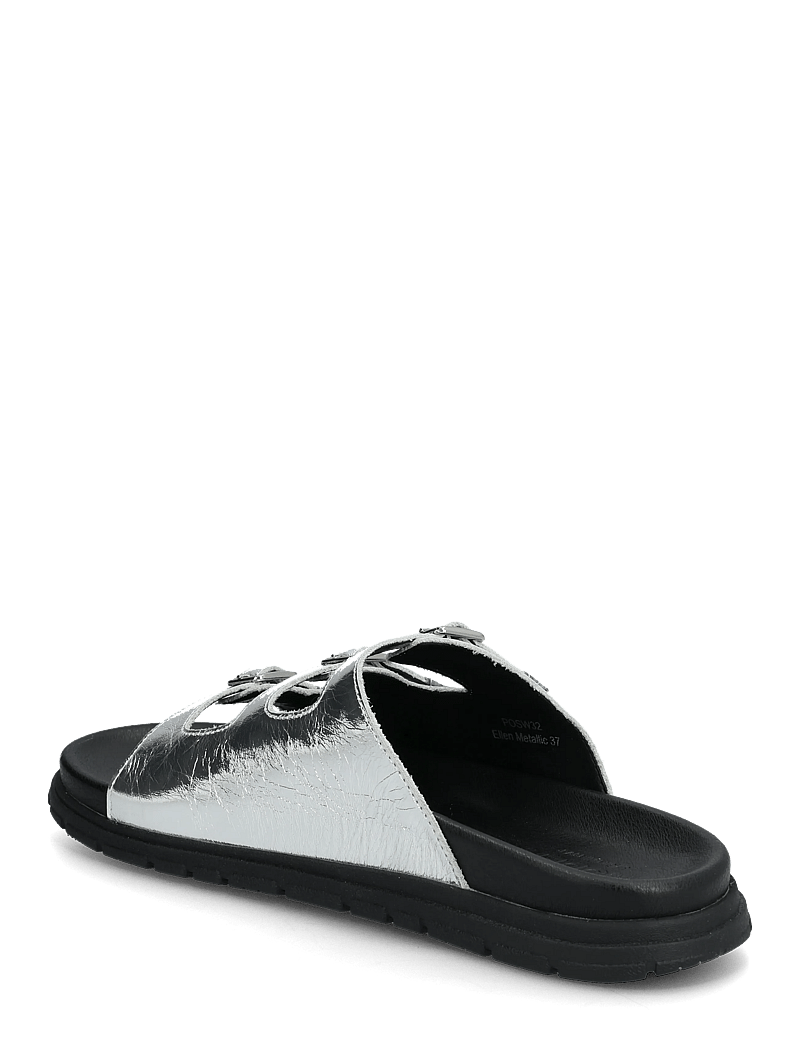 WODEN - Ellen Metallic - flade sandaler - black/silver - 2