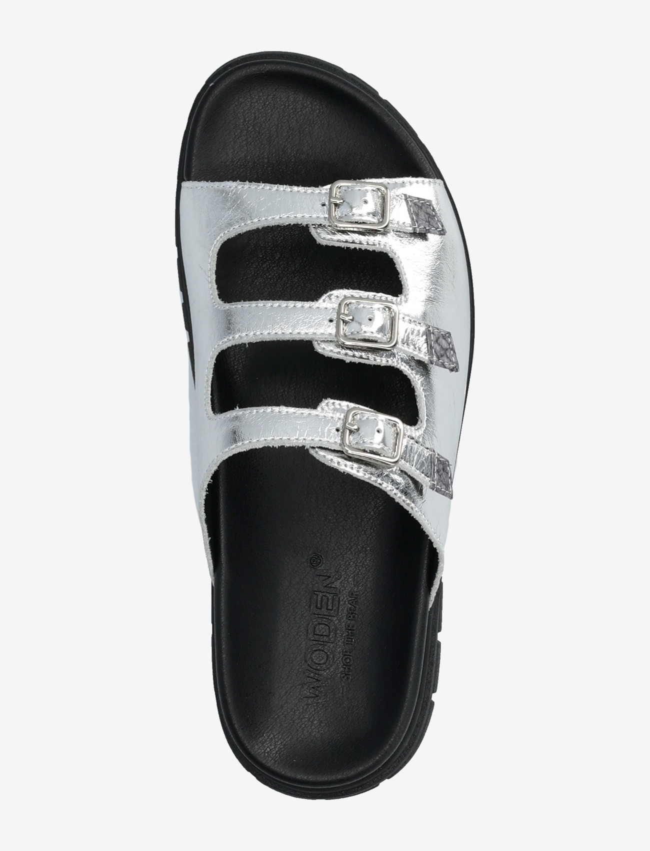 WODEN - Ellen Metallic - flade sandaler - black/silver - 3