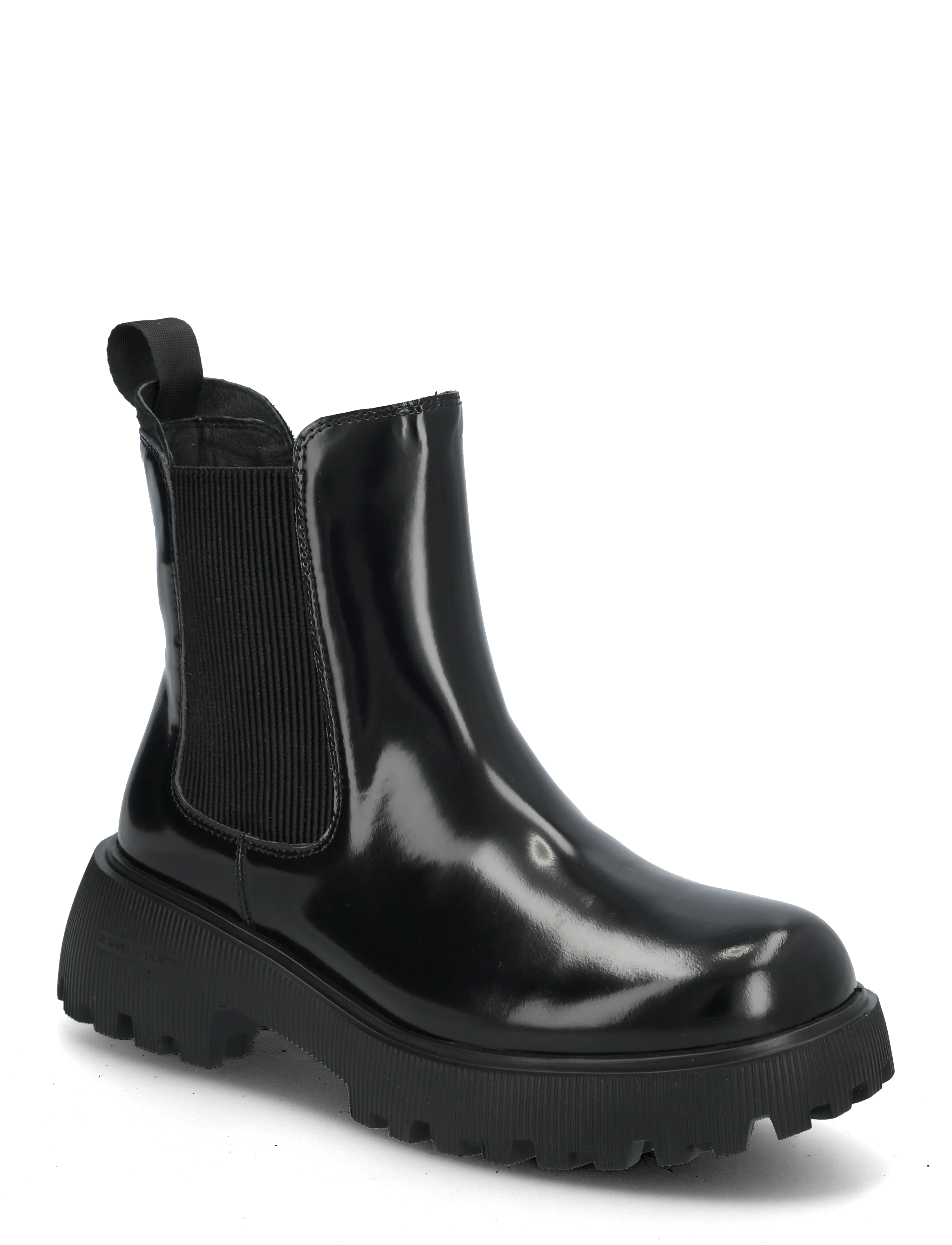 WODEN Aya Patent, Damen, Chunky Lack Chelsea Boots, Schwarz, Gr.41