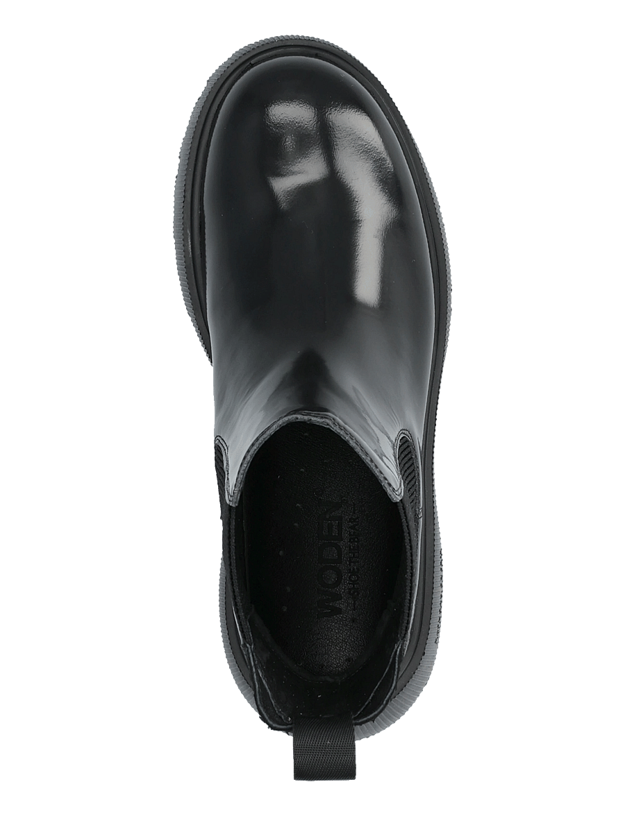 WODEN - Aya Patent - kontsaga poolsaapad - black - 3