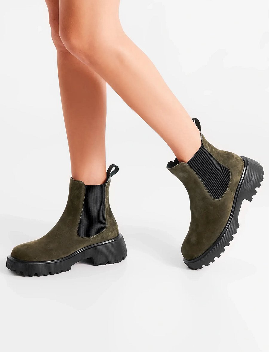 WODEN - Aya S - lygiapadžiai aulinukai iki kulkšnių - dark olive - 0