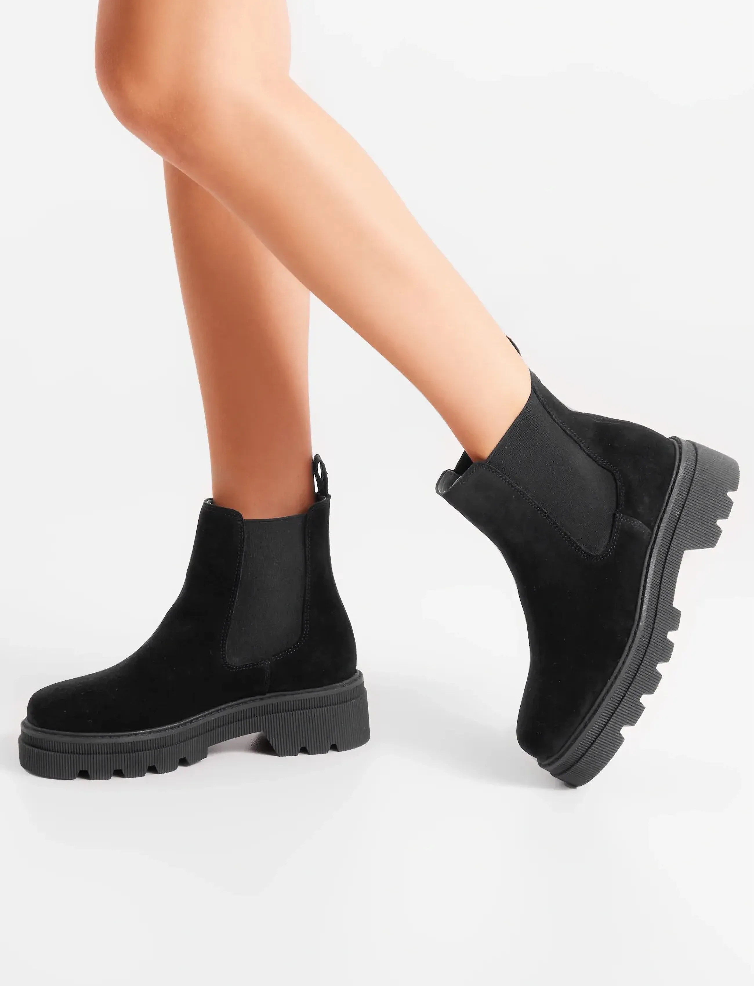 WODEN Sanna Chelsea S, Kvinder, Chunky Chelsea Støvler, Sort, Str: 42