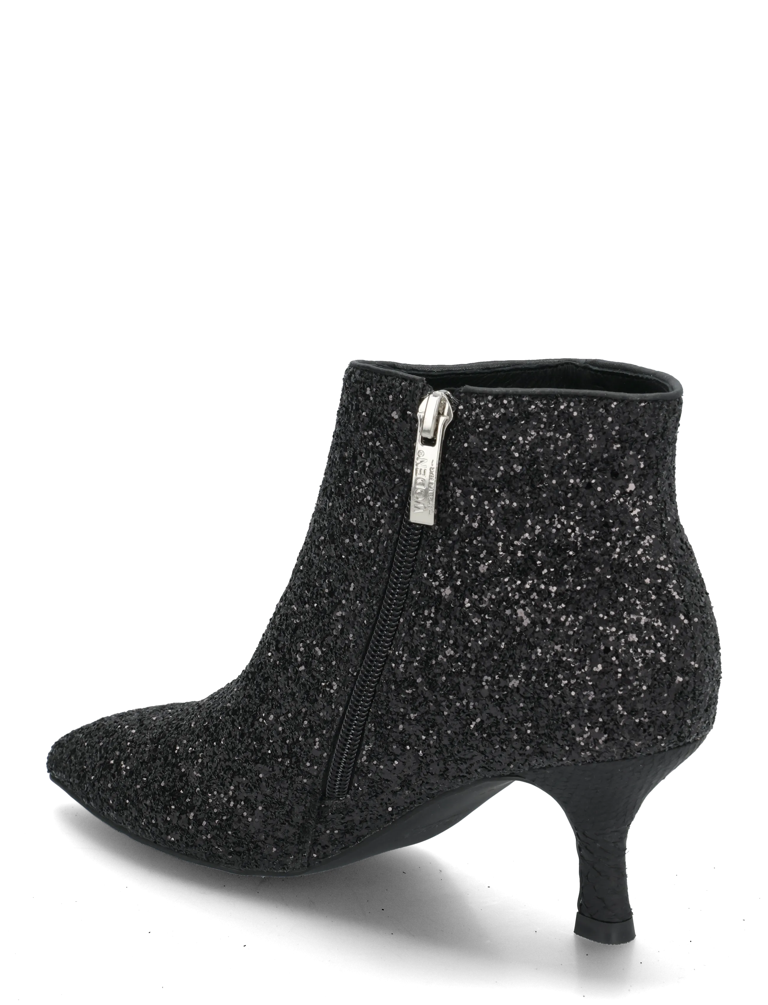 WODEN - Vera Glitter - heeled ankle boots - black - 1