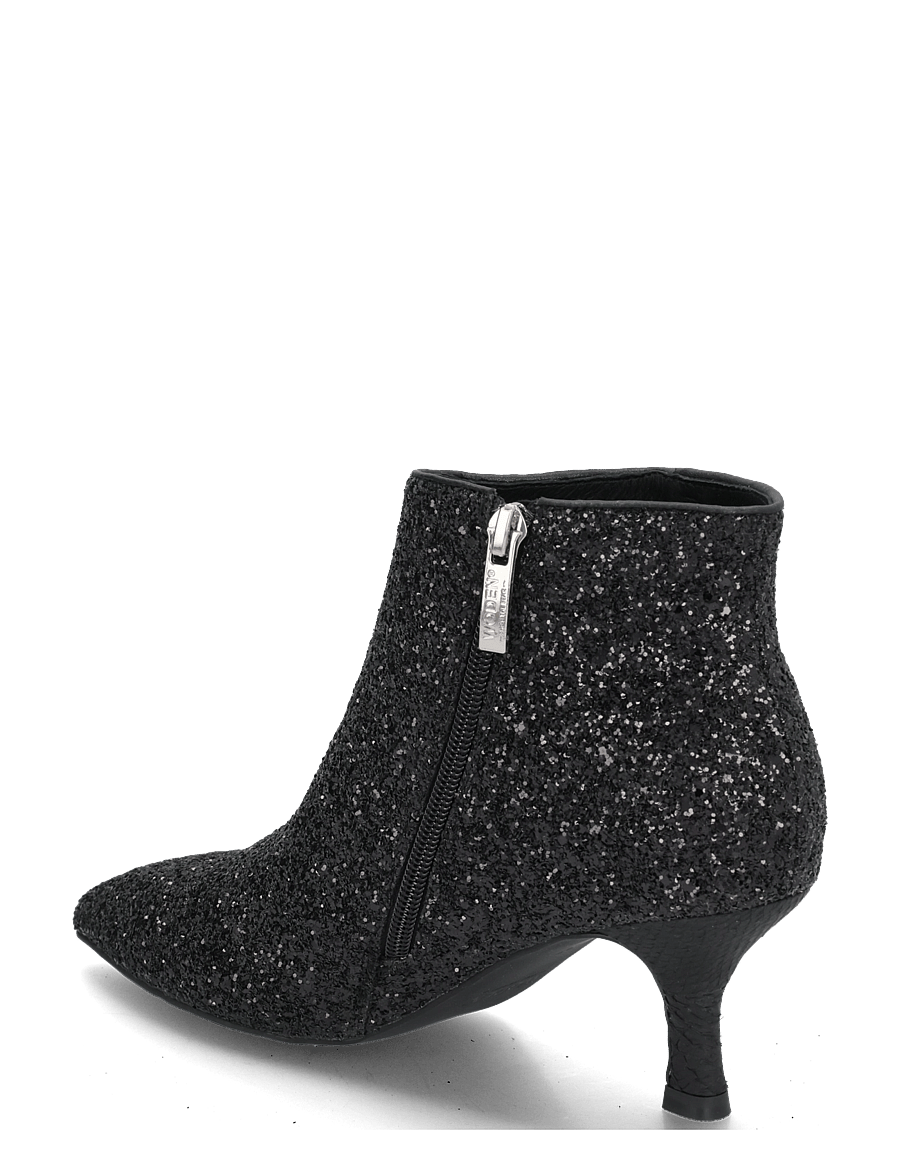 WODEN - Vera Glitter - kontsaga poolsaapad - black - 1