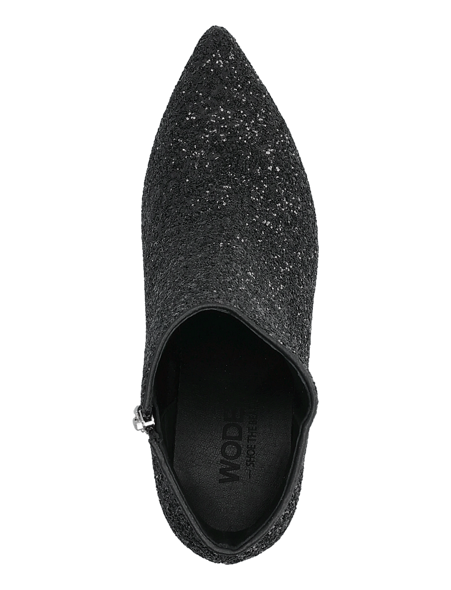 WODEN - Vera Glitter - kontsaga poolsaapad - black - 3