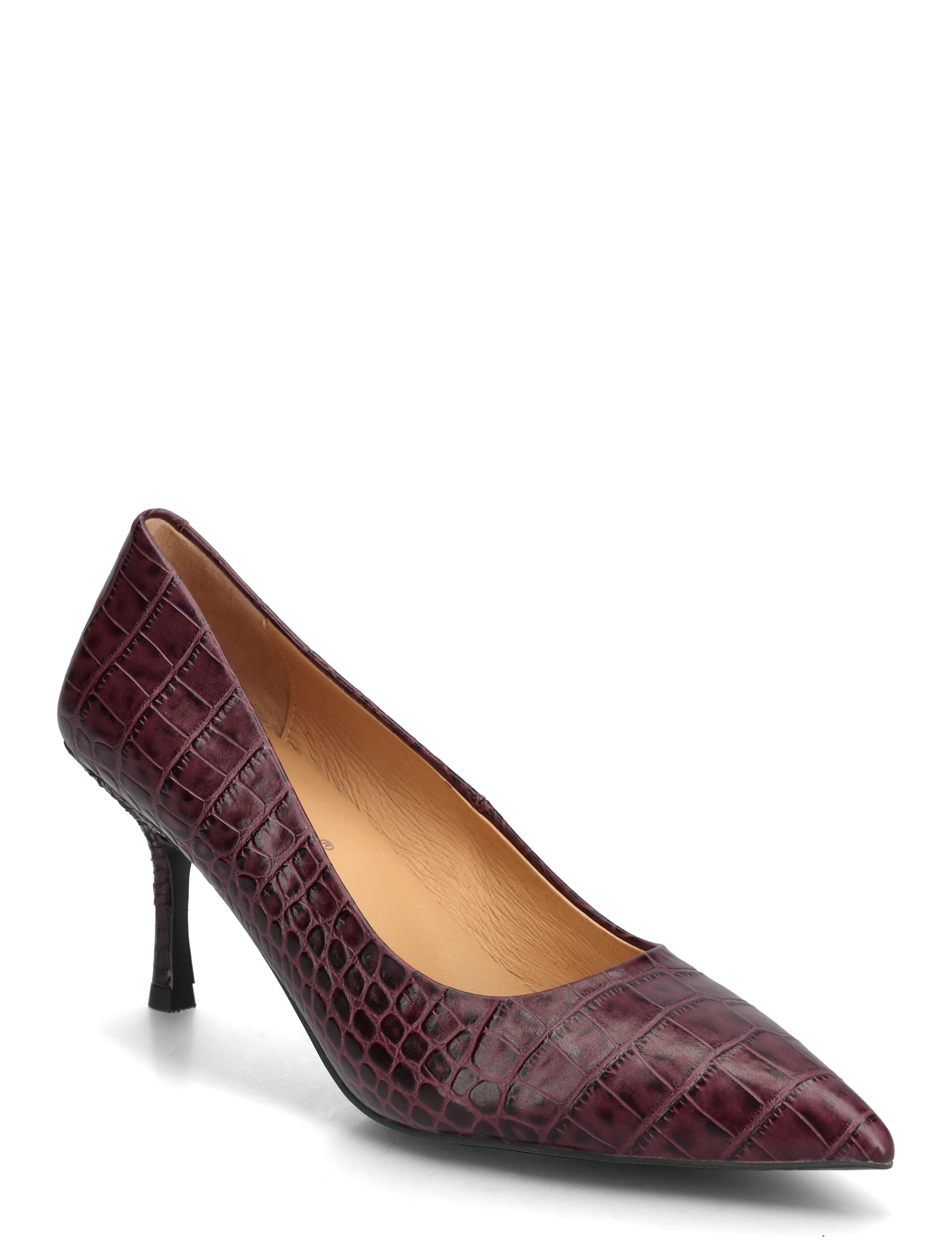 WODEN Laura Croco - Pumps - CHERRY / burgundy
