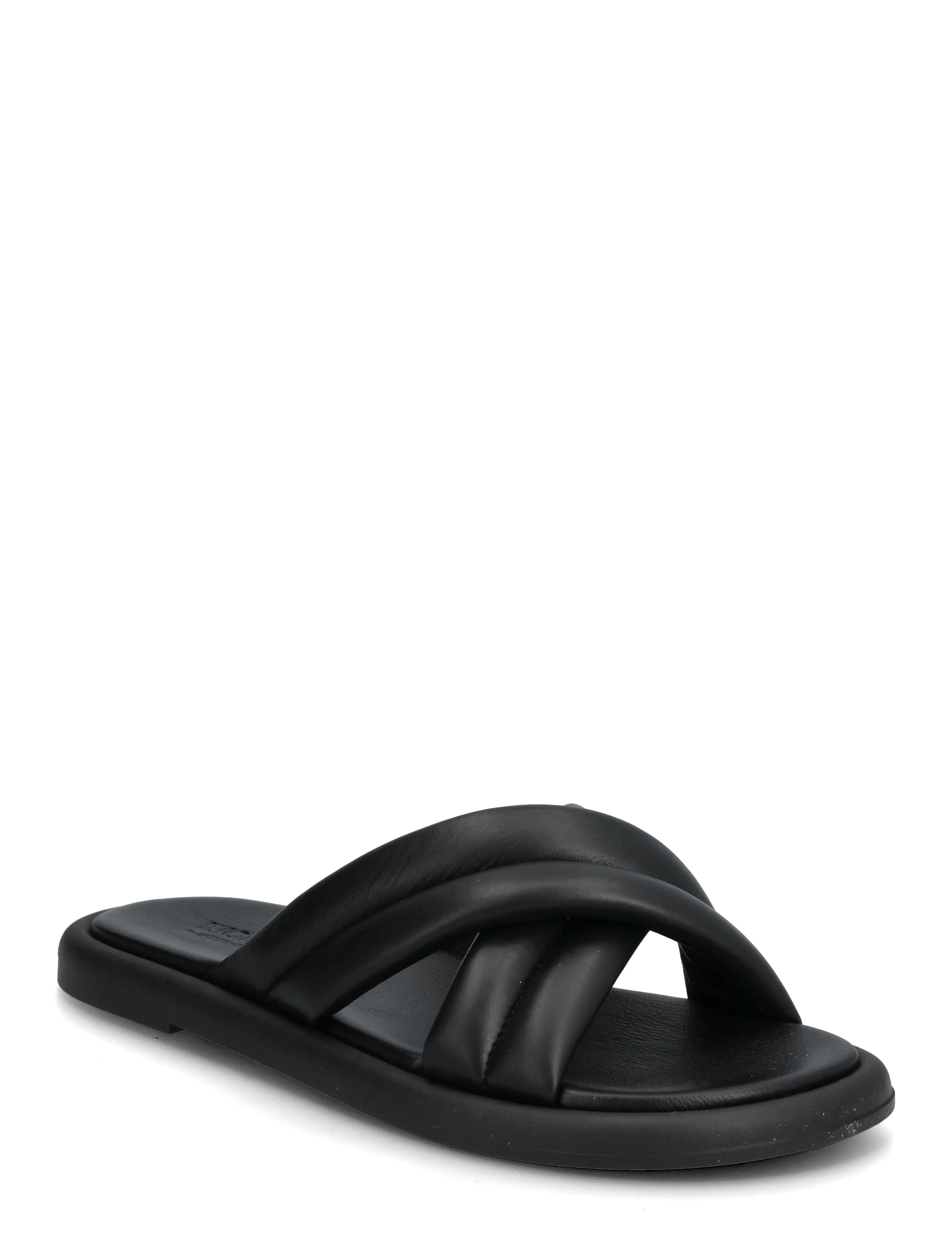 WODEN Lotta Cross Mule - Platta mules - BLACK / black