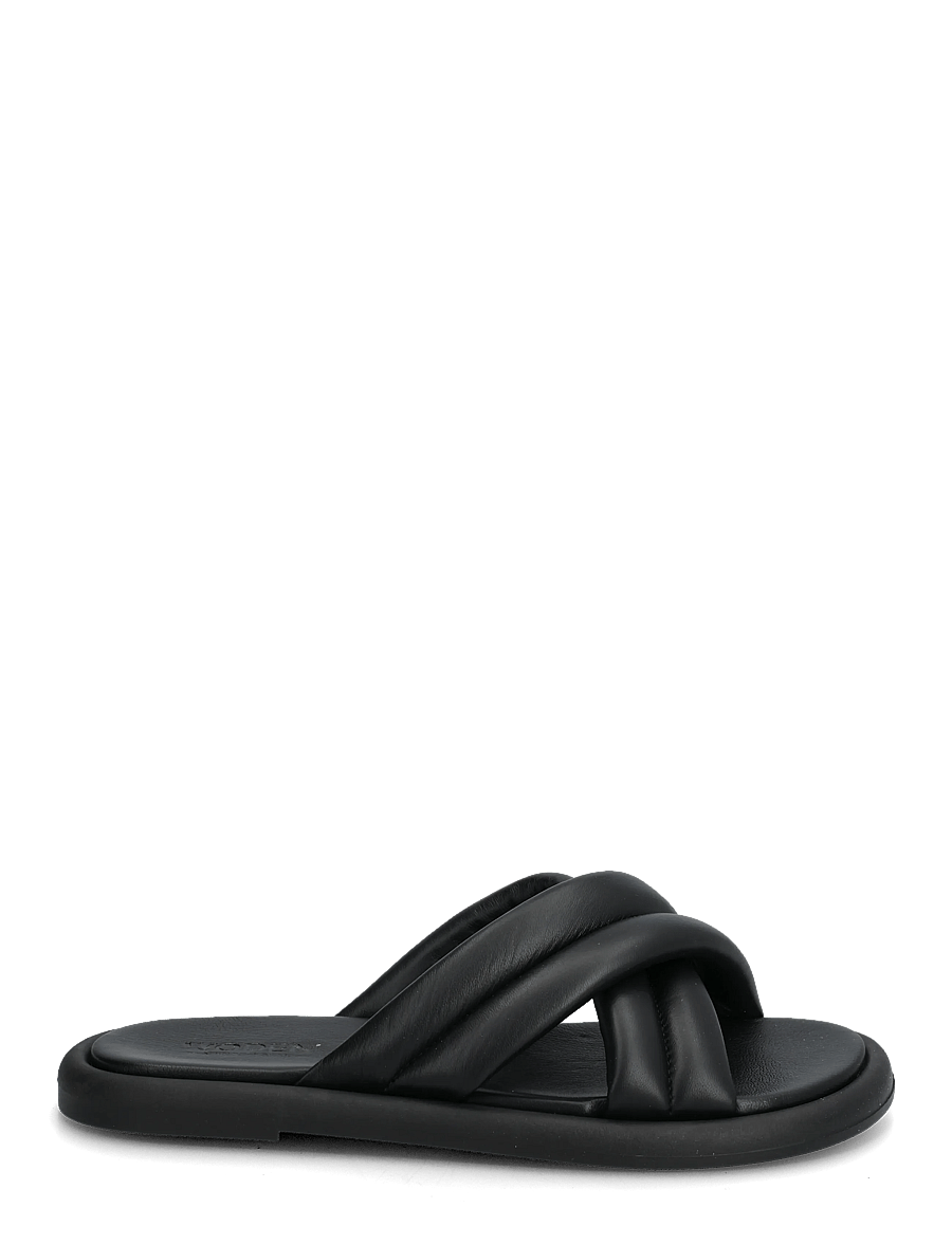 WODEN - Lotta Cross Mule - flache sandalen - black - 1