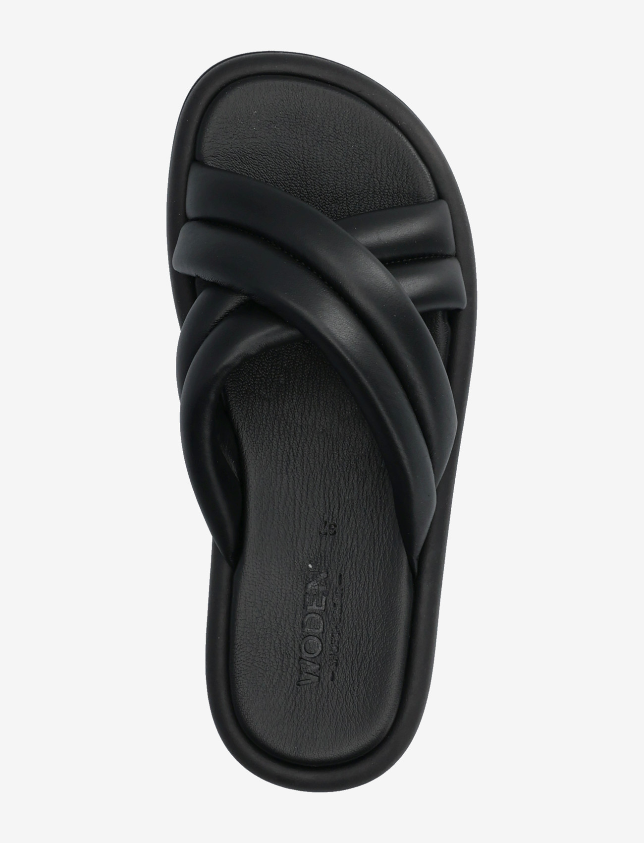 WODEN - Lotta Cross Mule - flache pantoletten - black - 3