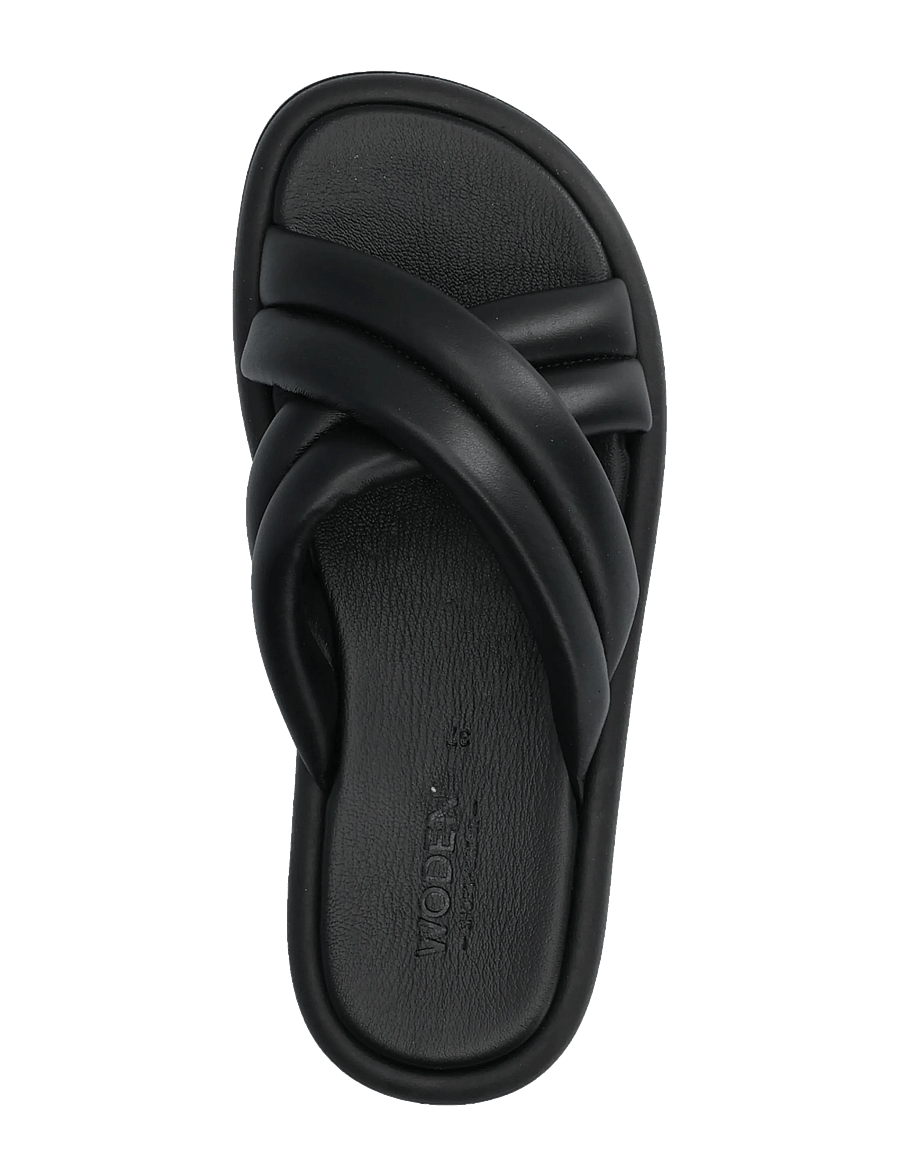 WODEN - Lotta Cross Mule - flache sandalen - black - 3