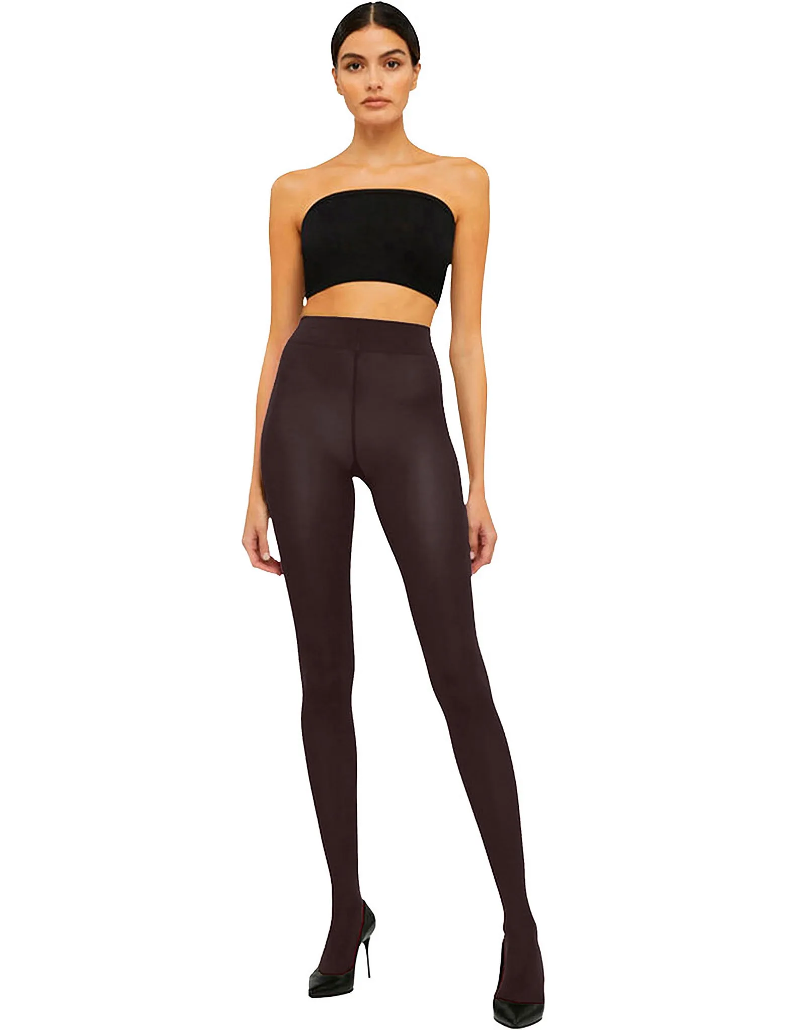 Wolford - Velvet de Luxe 66 Tights - besondere anlässe - dark wood - 0