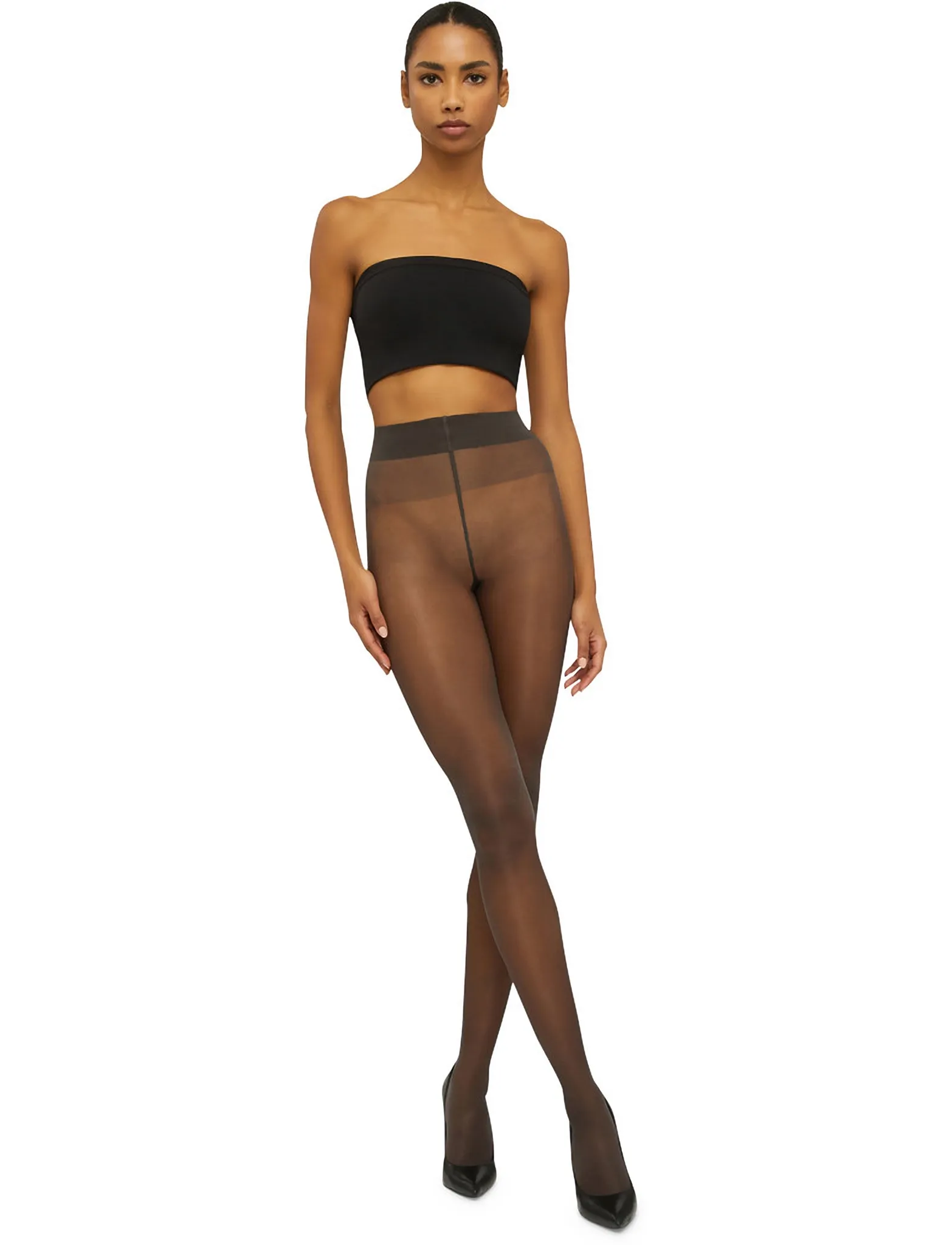 Wolford - Satin Touch 20 Tights - speciella tillfällen - nearly black - 0