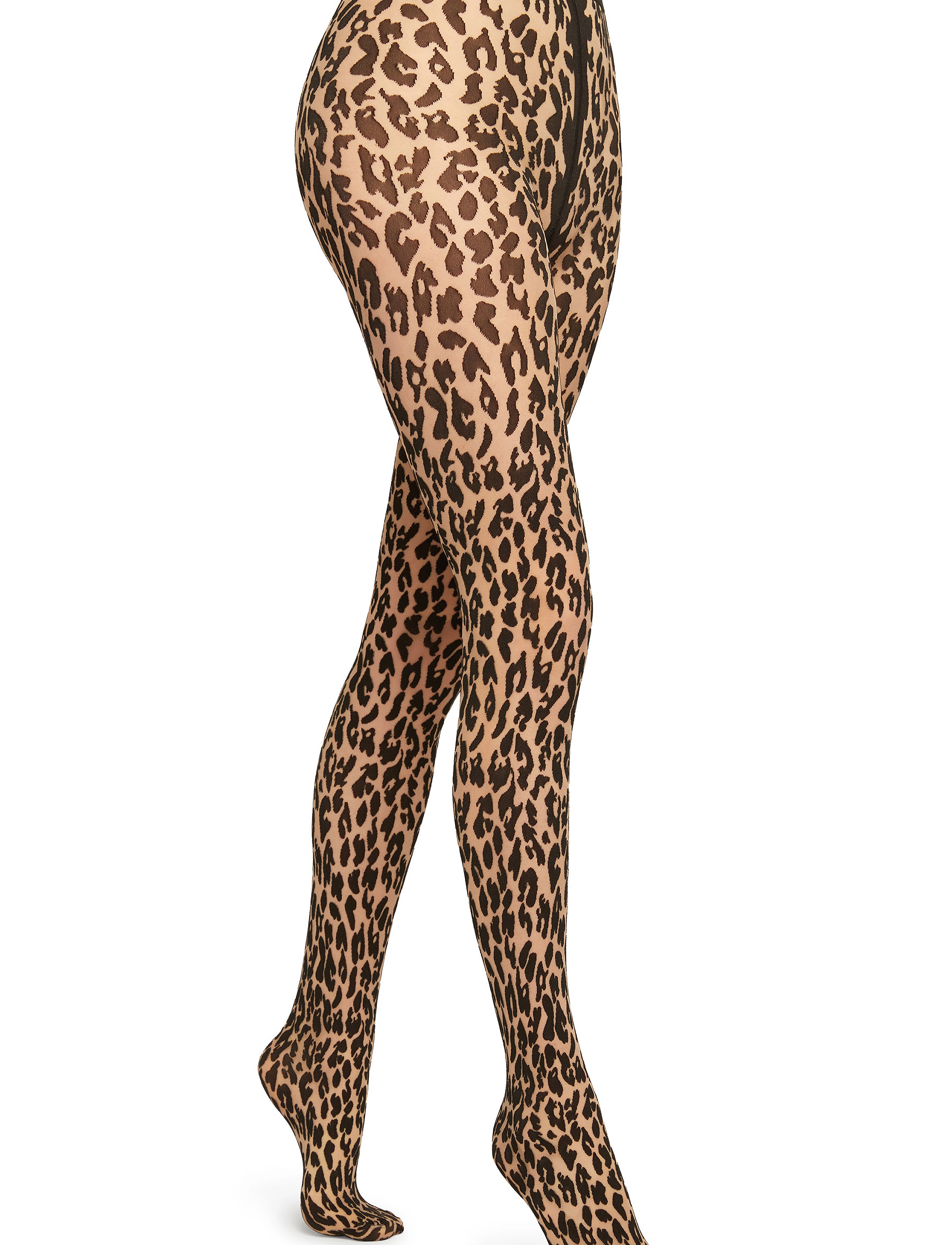 Wolford Leo Tights, Kvinder, Leopard Strømpebukser, Beige, Str: XS