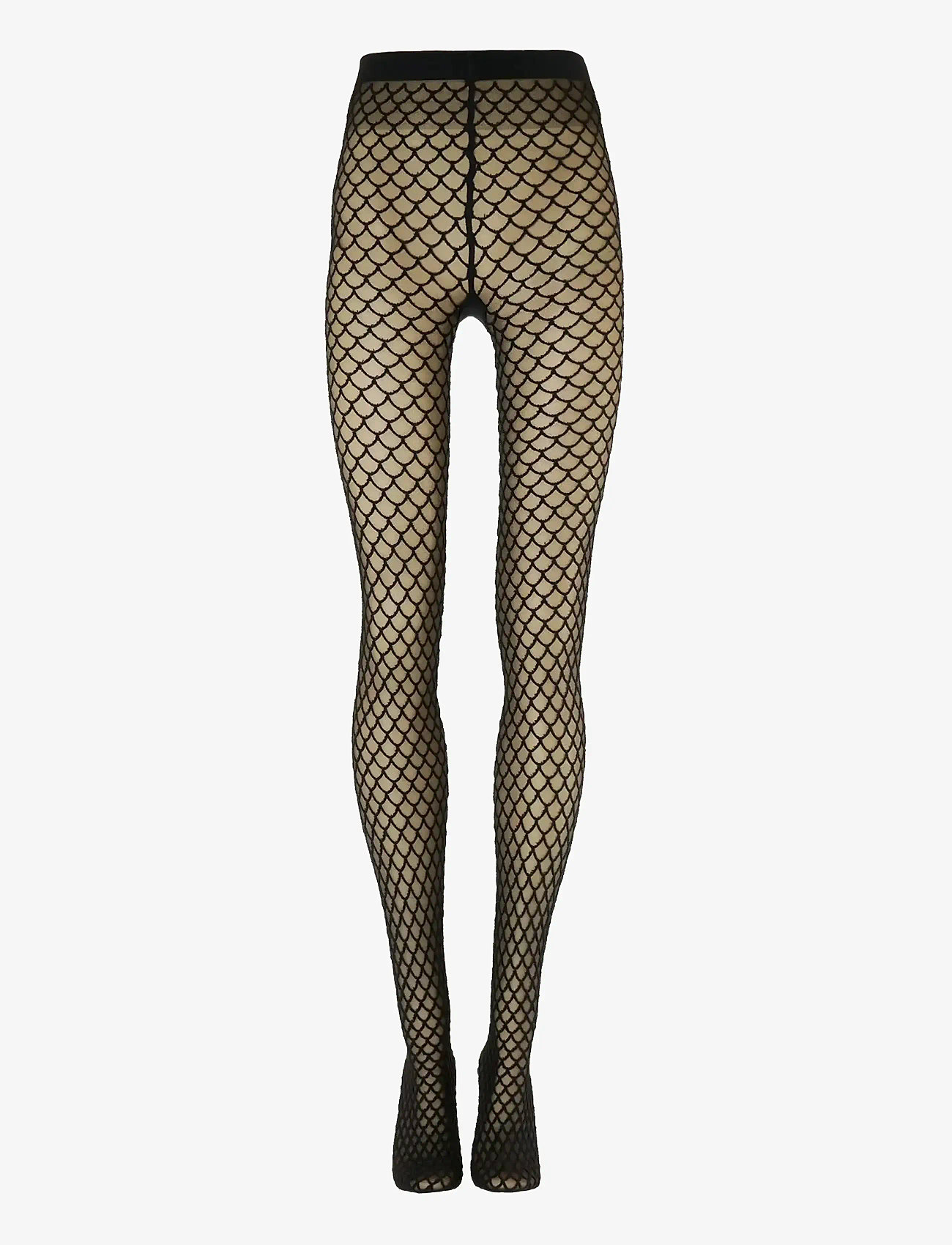 Wolford - Velvet Net Illusion Tights - særlige begivenheder - black/black - 2