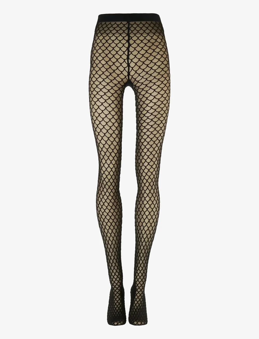 Wolford - Velvet Net Illusion Tights - besondere anlässe - black/black - 2