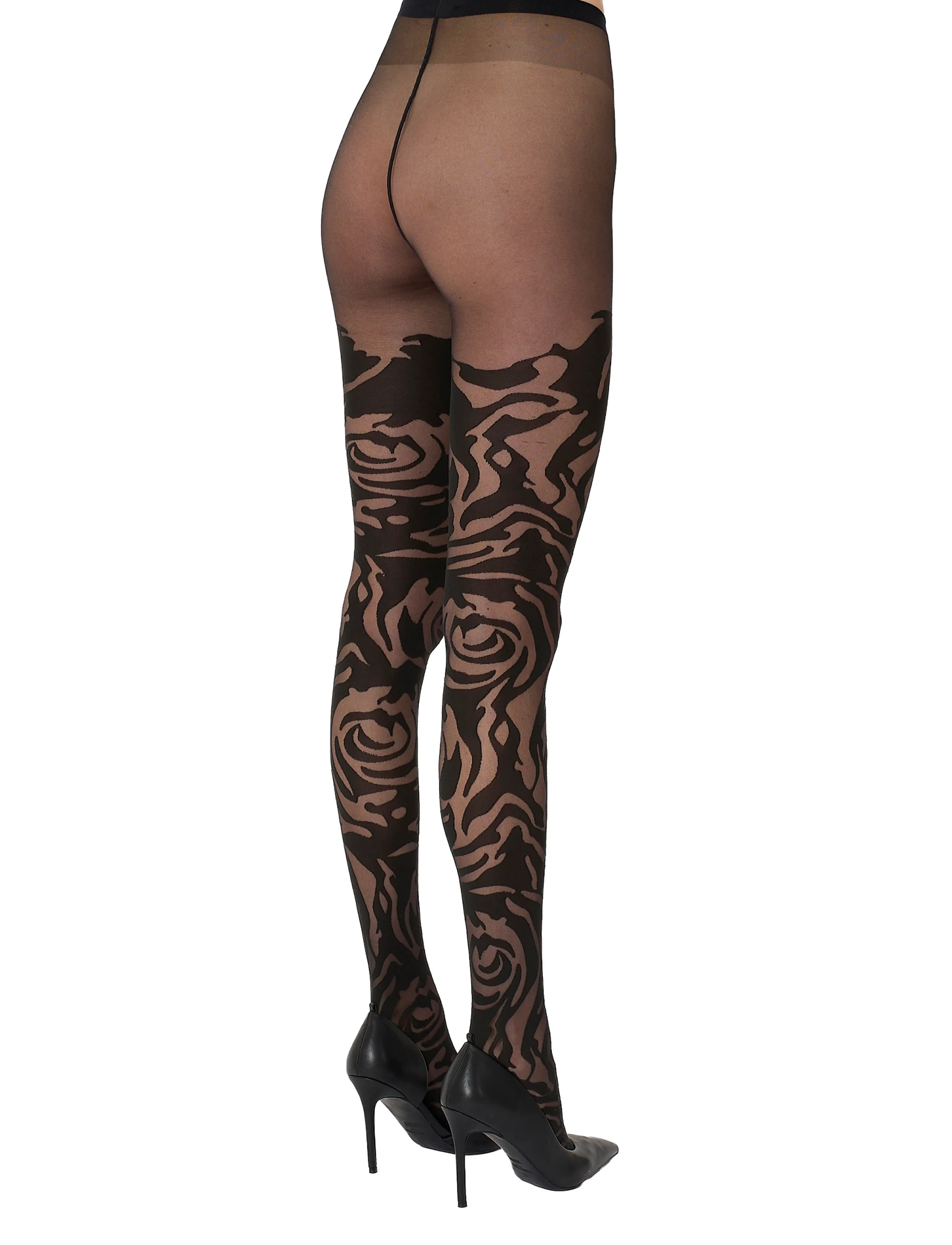 Wolford - Rose Shadow Tights - black/black - 4