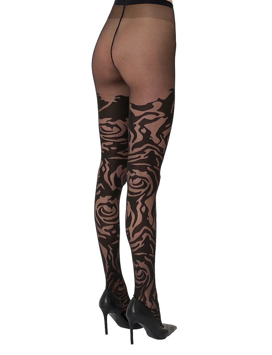 Wolford - Rose Shadow Tights - besondere anlässe - black/black - 4