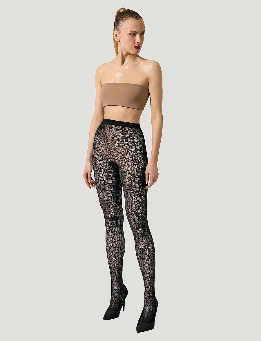 Wolford - Reptile Net Tights - erilised sündmused - black - 0