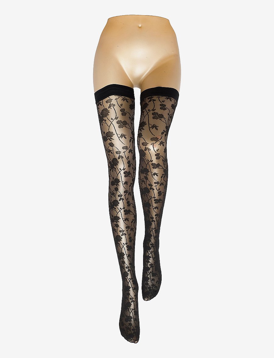 Wolford - Roses Stay up - black/black - 0