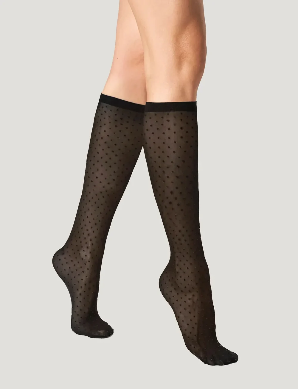 Wolford - Multicolored Dot Knee-Highs - põlvikud - black/black - 0