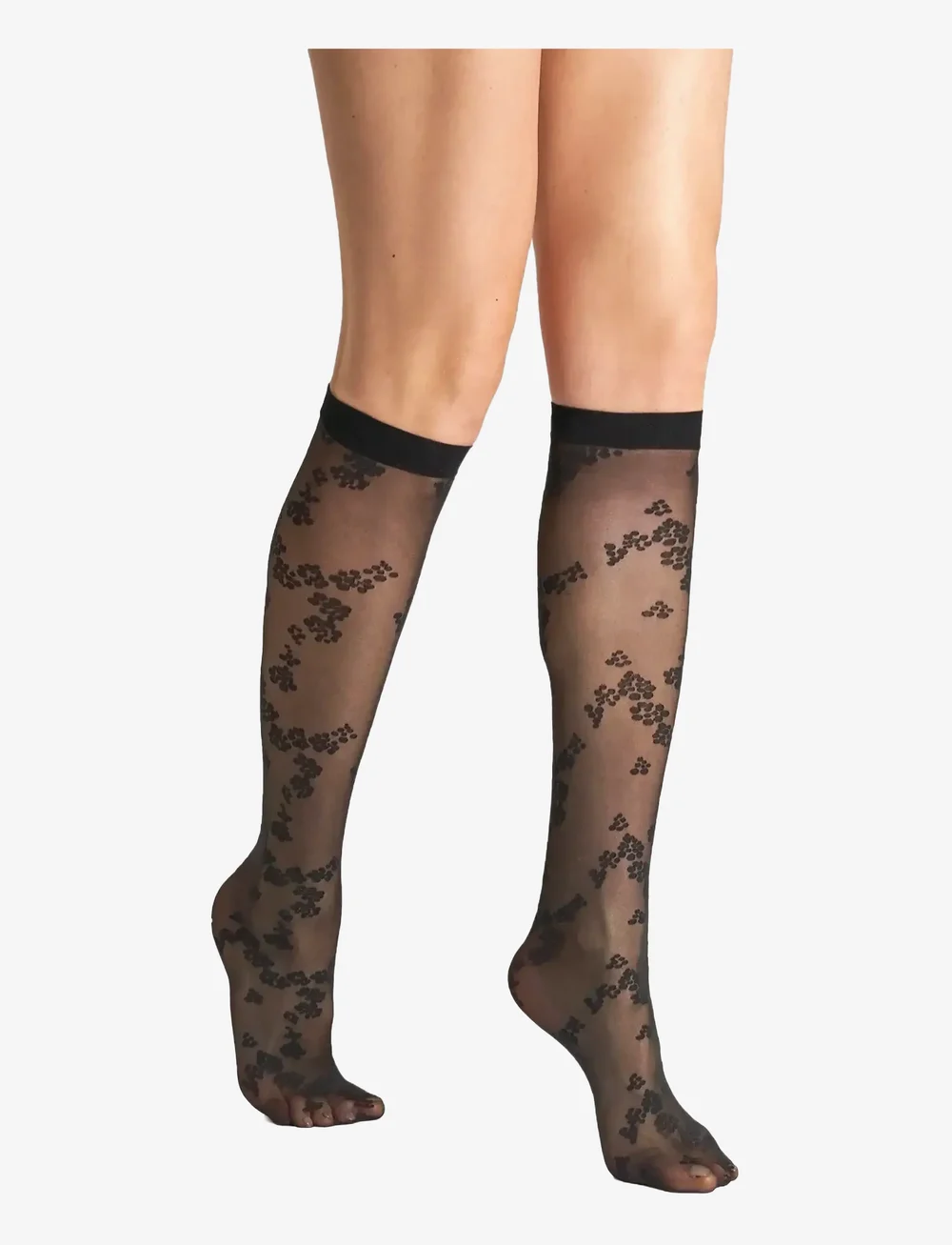 Wolford - Floret Knee-Highs - knæstrømper - black - 0