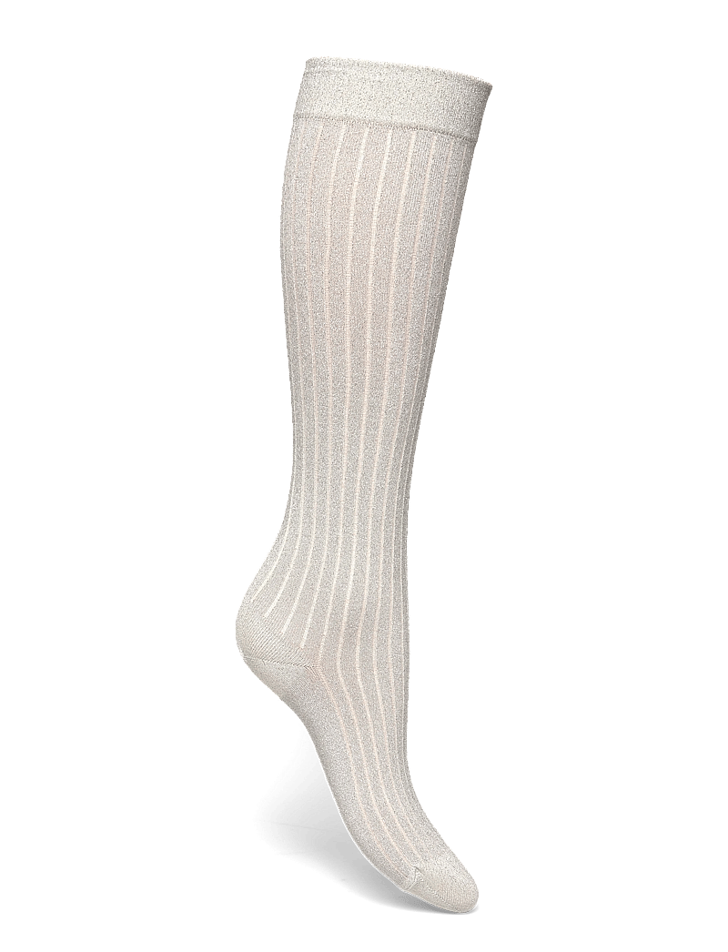 Wolford - Shimmer Rib Knee-Highs - knästrumpor - buttercream/silver - 1