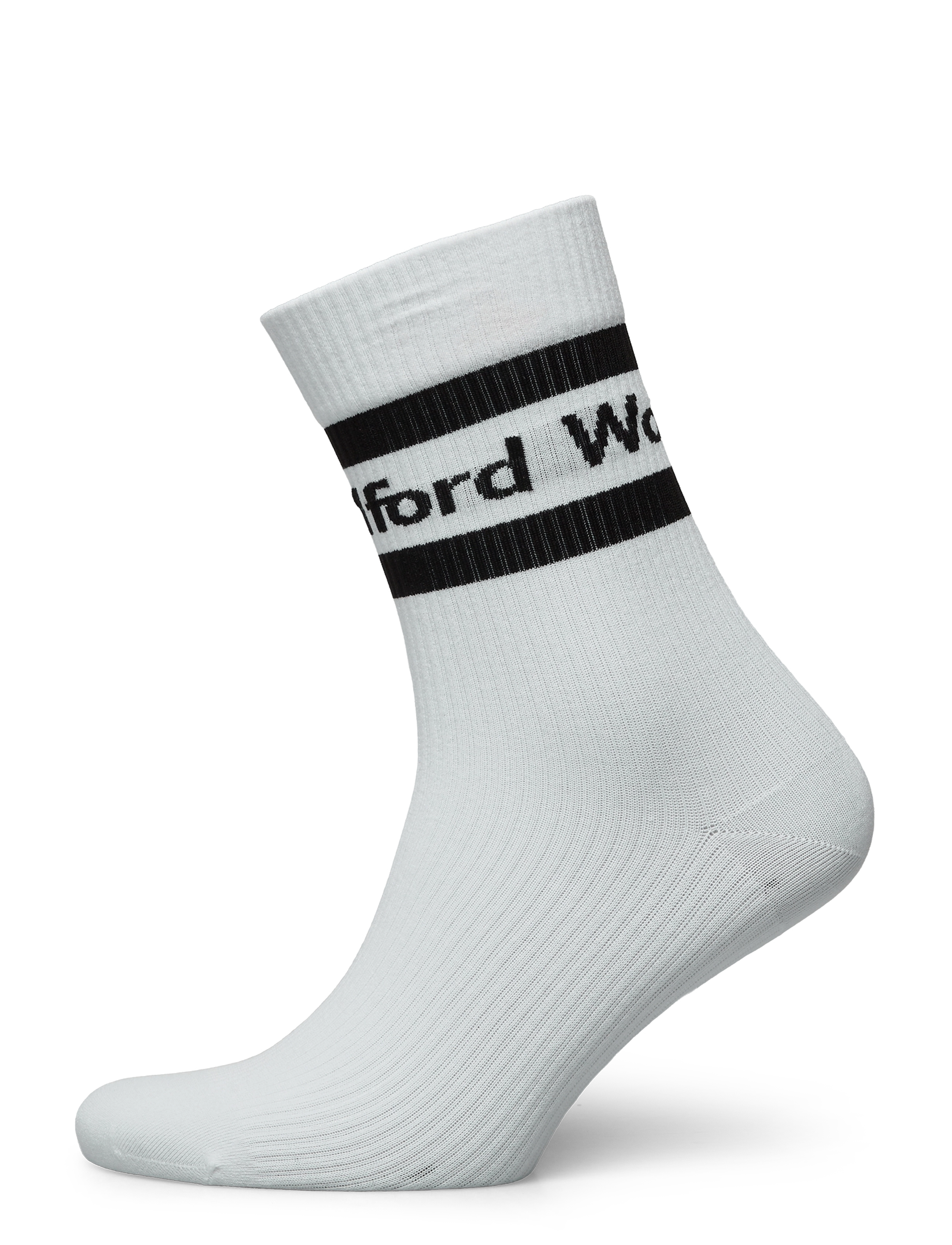 Wolford Logo Rib Socks - Socken - WHITE/BLACK / white
