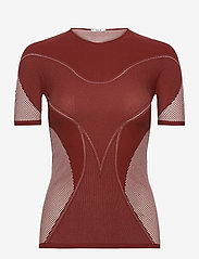 Wolford - Zen Shirt - t-shirts - currant berry/ash - 0