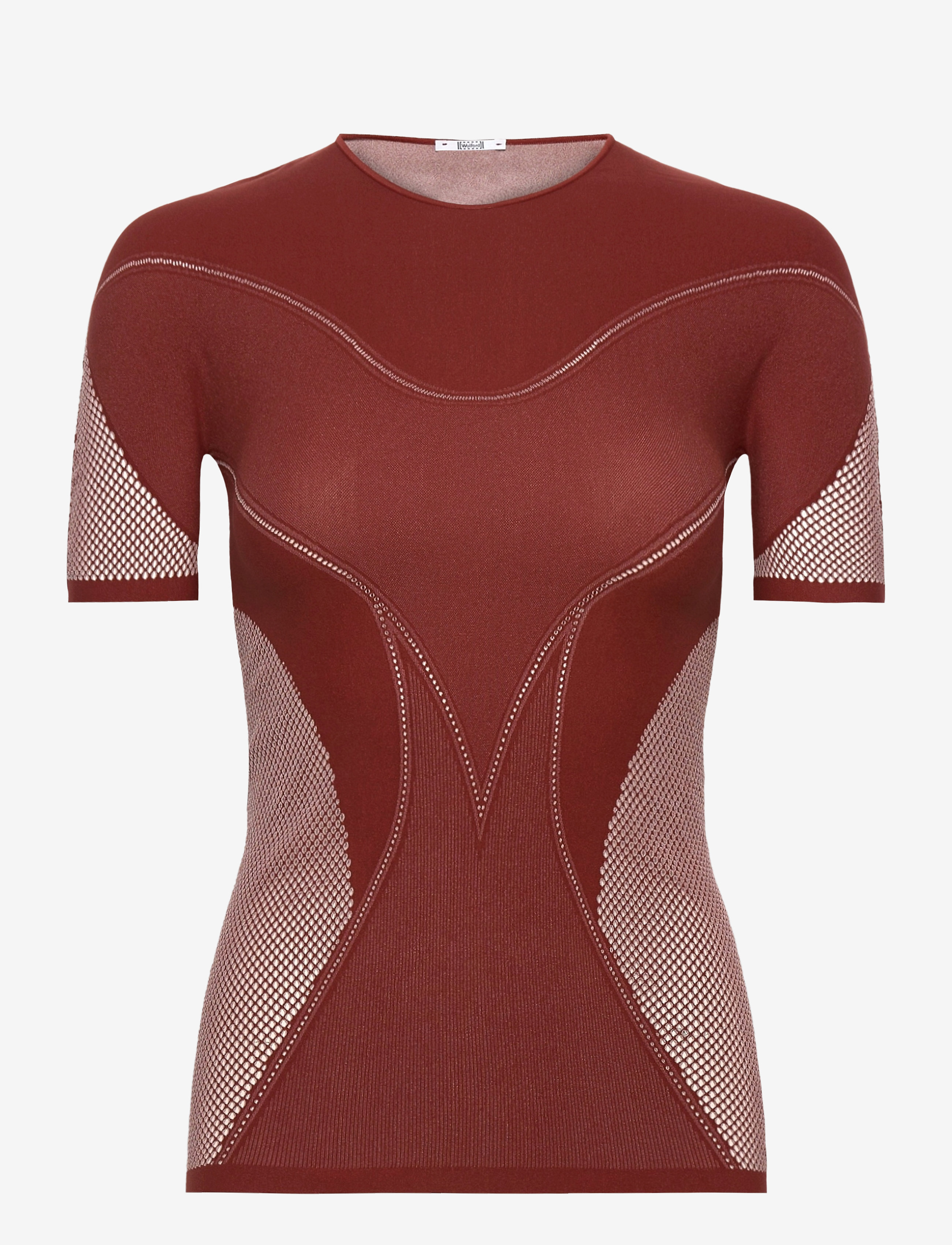 Wolford Zen Shirt - Riided - CURRANT BERRY/ASH / burgundy