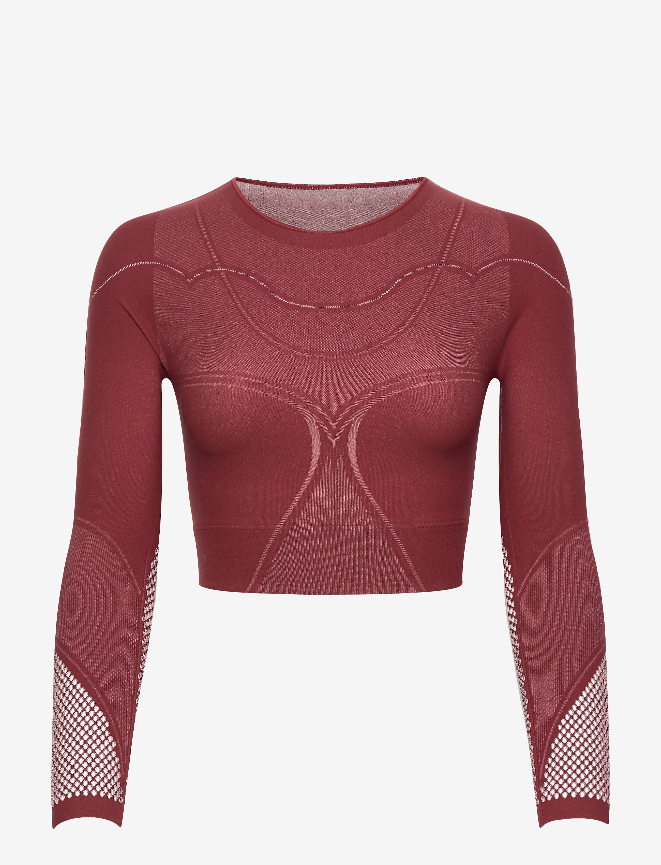 Wolford Zen Crop Longsleeve - Wolford - CURRANT BERRY/ASH / burgundy