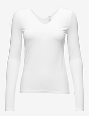 Wolford - Viscose Pullover - langärmlige tops - white - 0