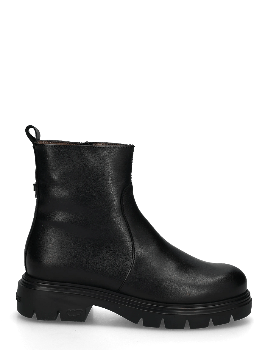 Wonders - BONES 05 - platta ankelboots - alice negro - 2