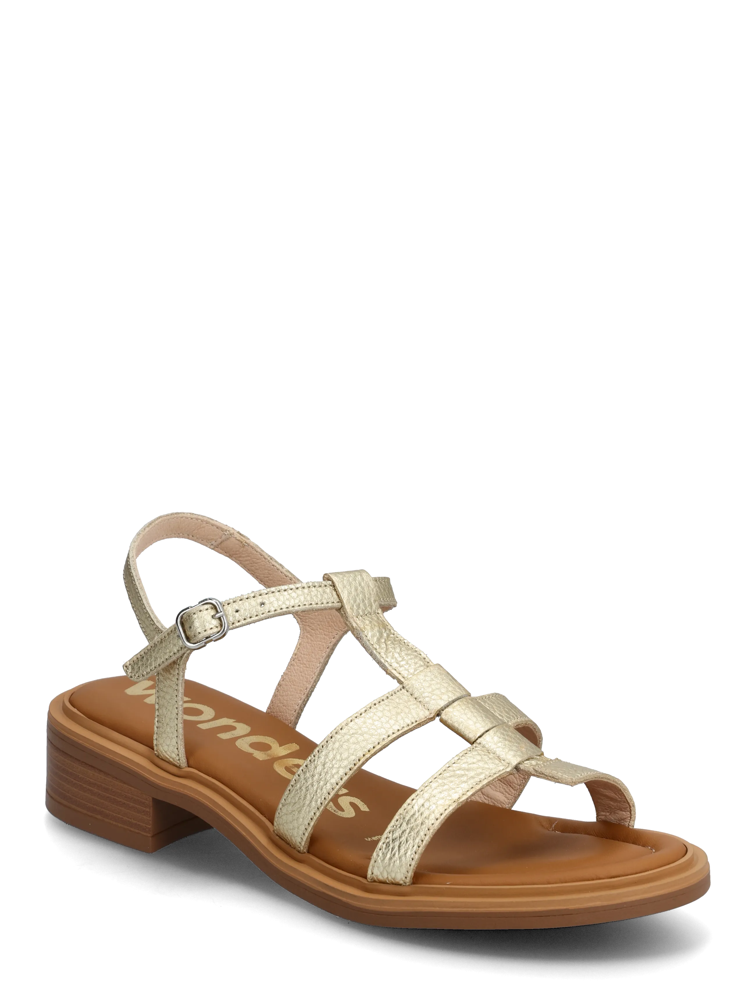 Wonders Janet, 37, Gold, Sandaler > Flade Sandals, Dame