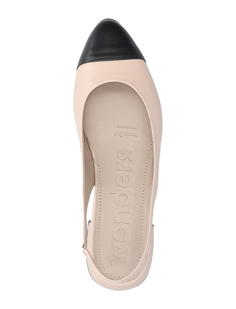 Wonders - GILA - flache slingbacks - negro/palo - 3